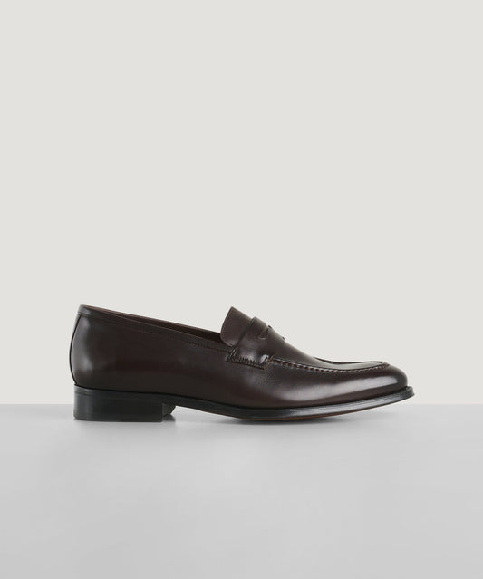 SOCI3TY Penny loafer leer donkerbruin - The Society Shop