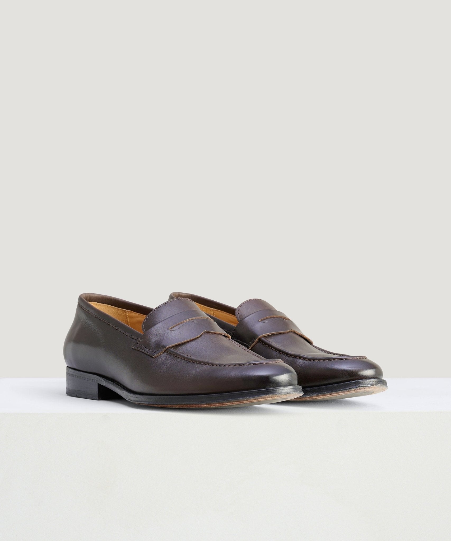 SOCI3TY Penny loafer leer donkerbruin - The Society Shop