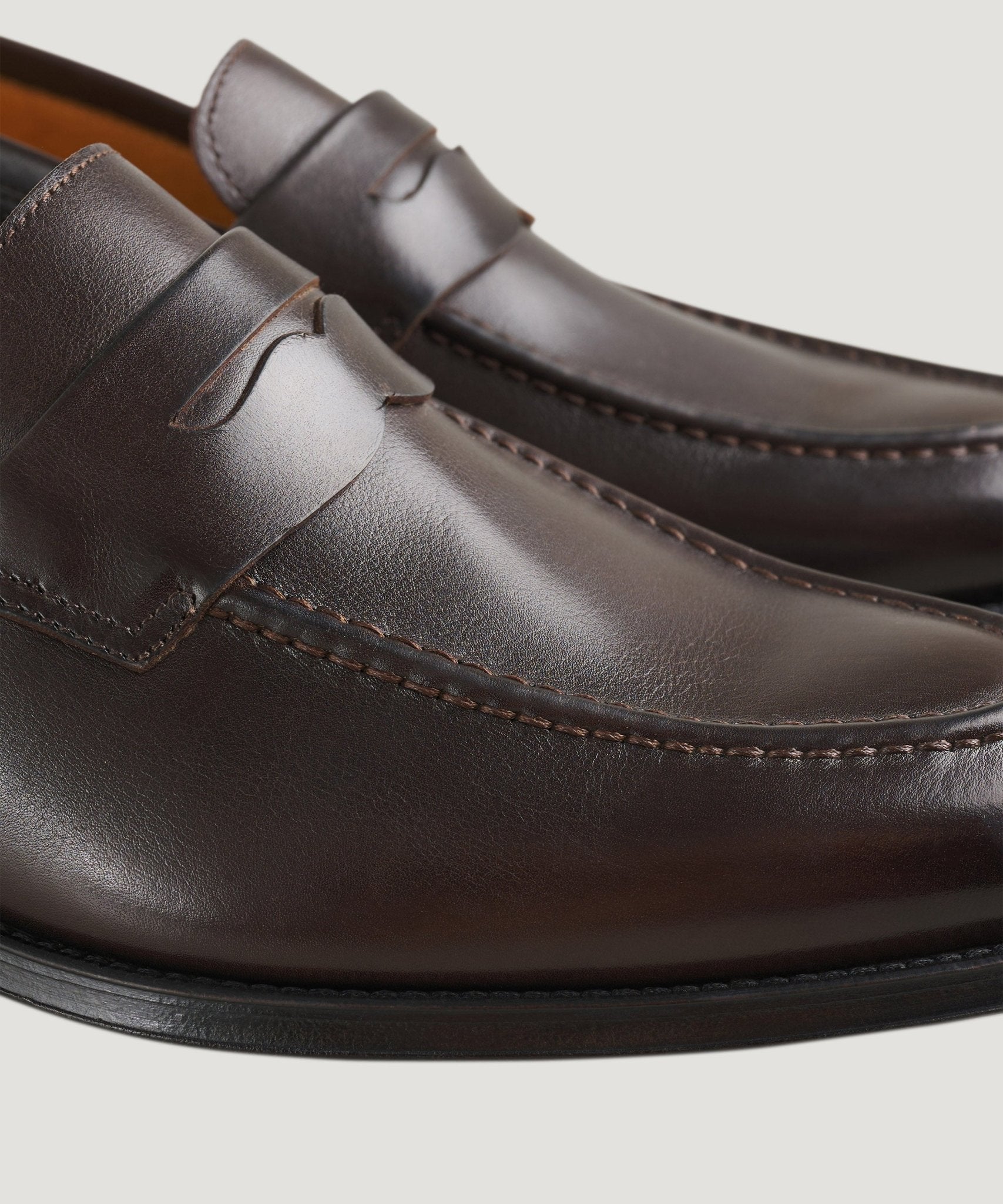 SOCI3TY Penny loafer leer donkerbruin - The Society Shop