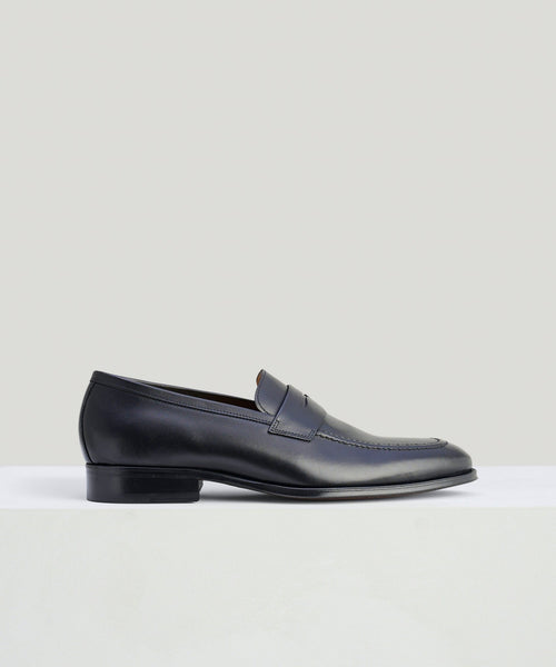 Penny loafer leer zwart