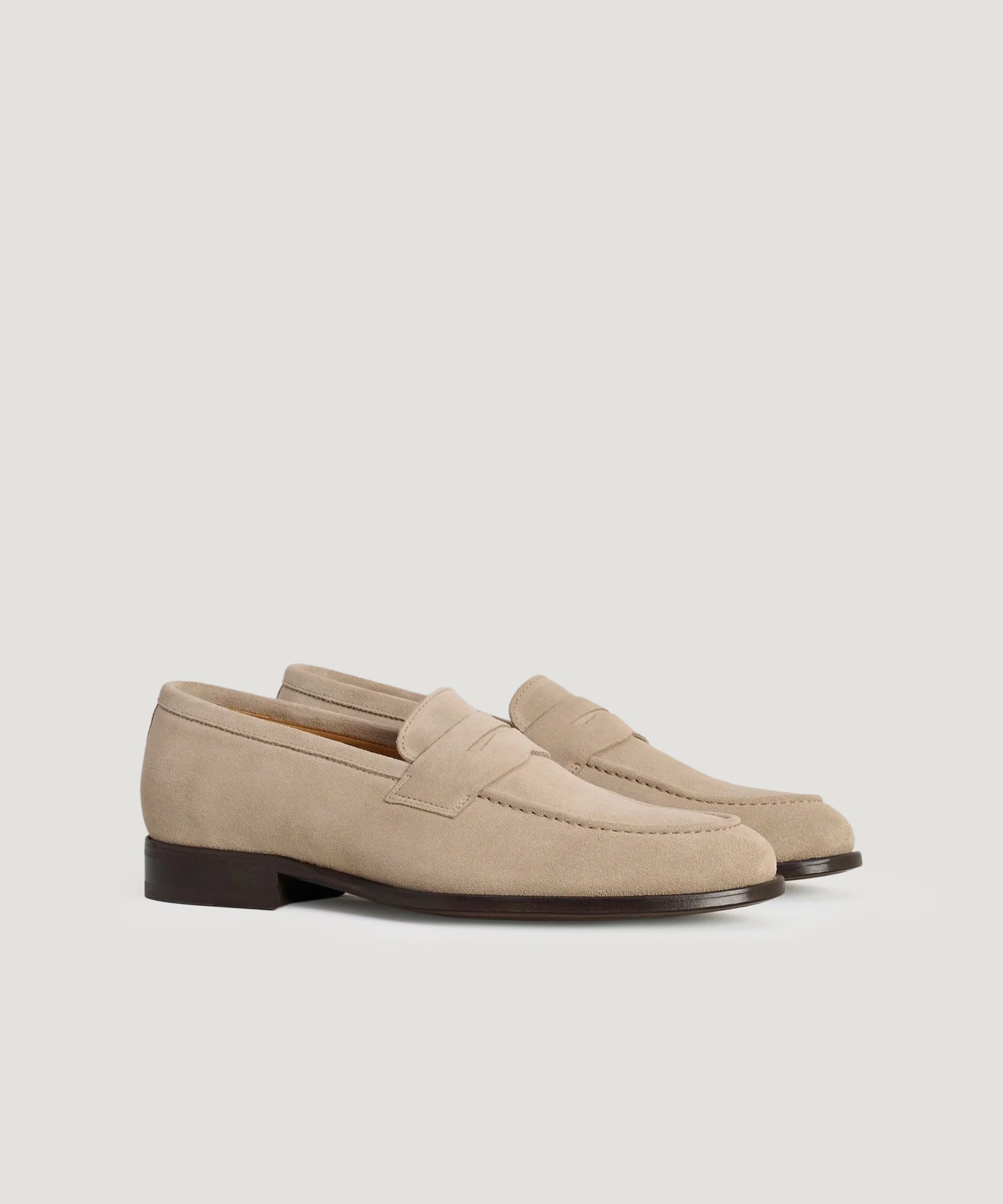 SOCI3TY Penny loafer suède beige - THE SOCIETY SHOP