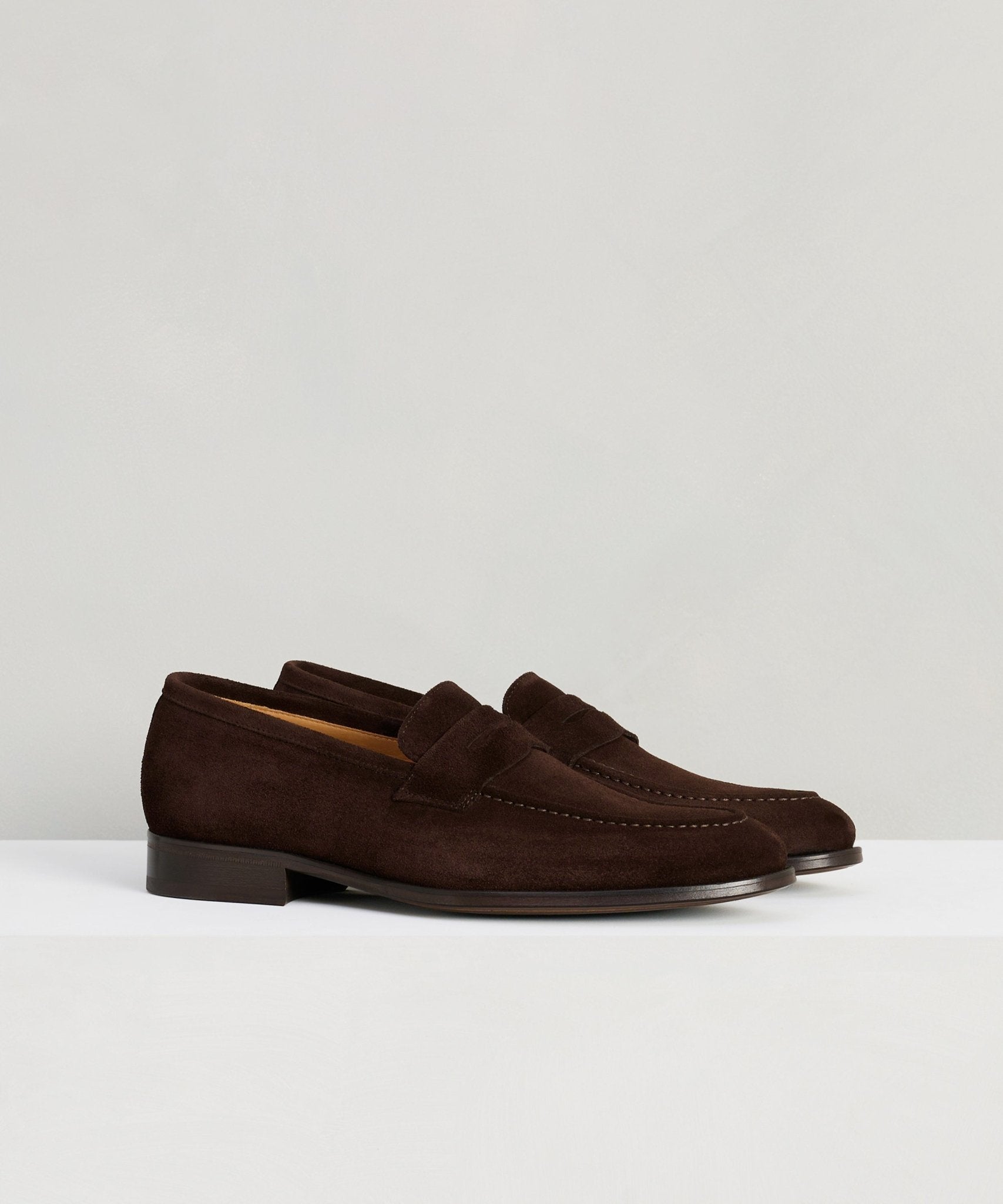 SOCI3TY Penny loafer suède donkerbruin - THE SOCIETY SHOP