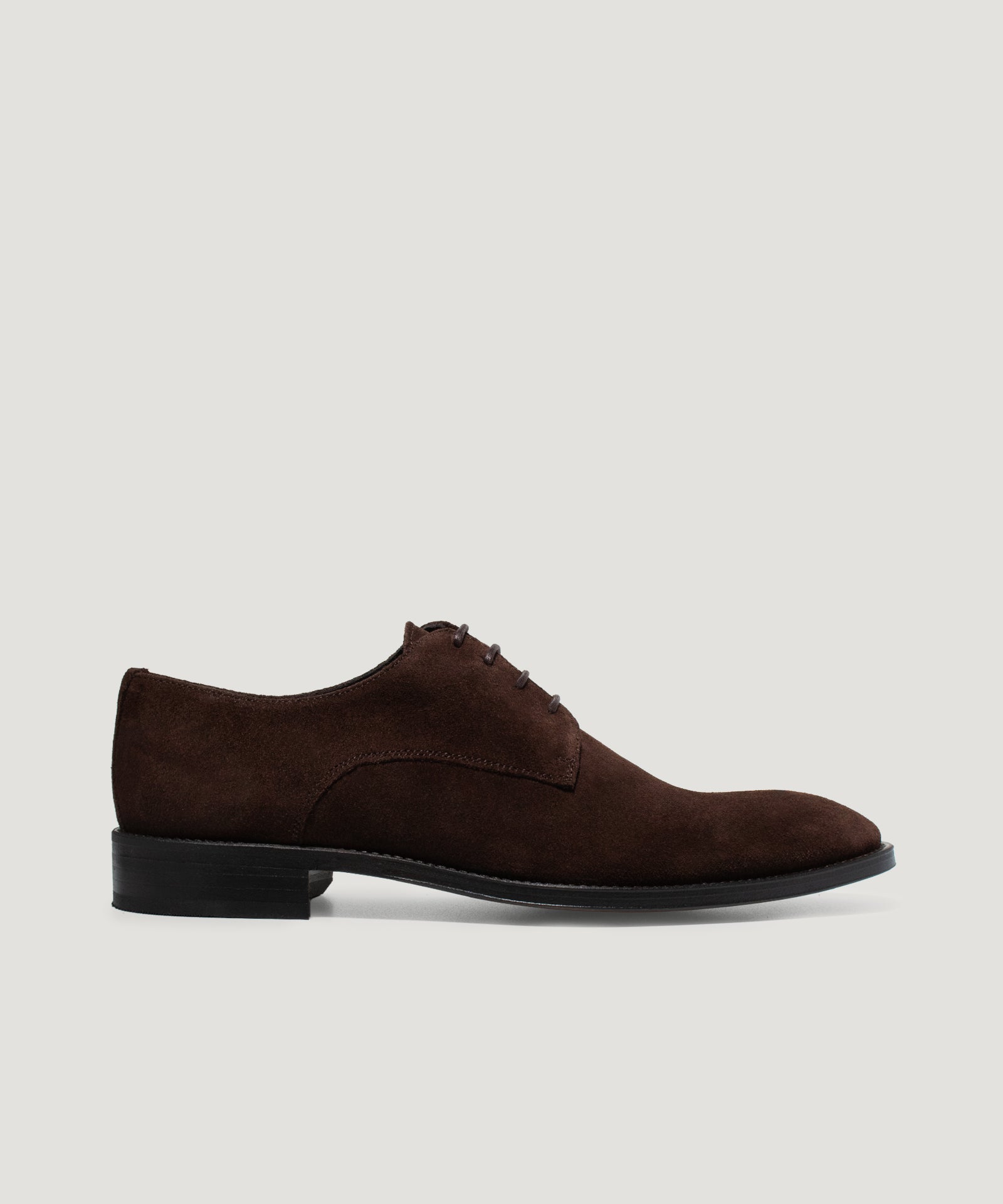 SOCI3TY Limited Fashion Plain toe derby veterschoen suède donkerbruin - THE SOCIETY SHOP