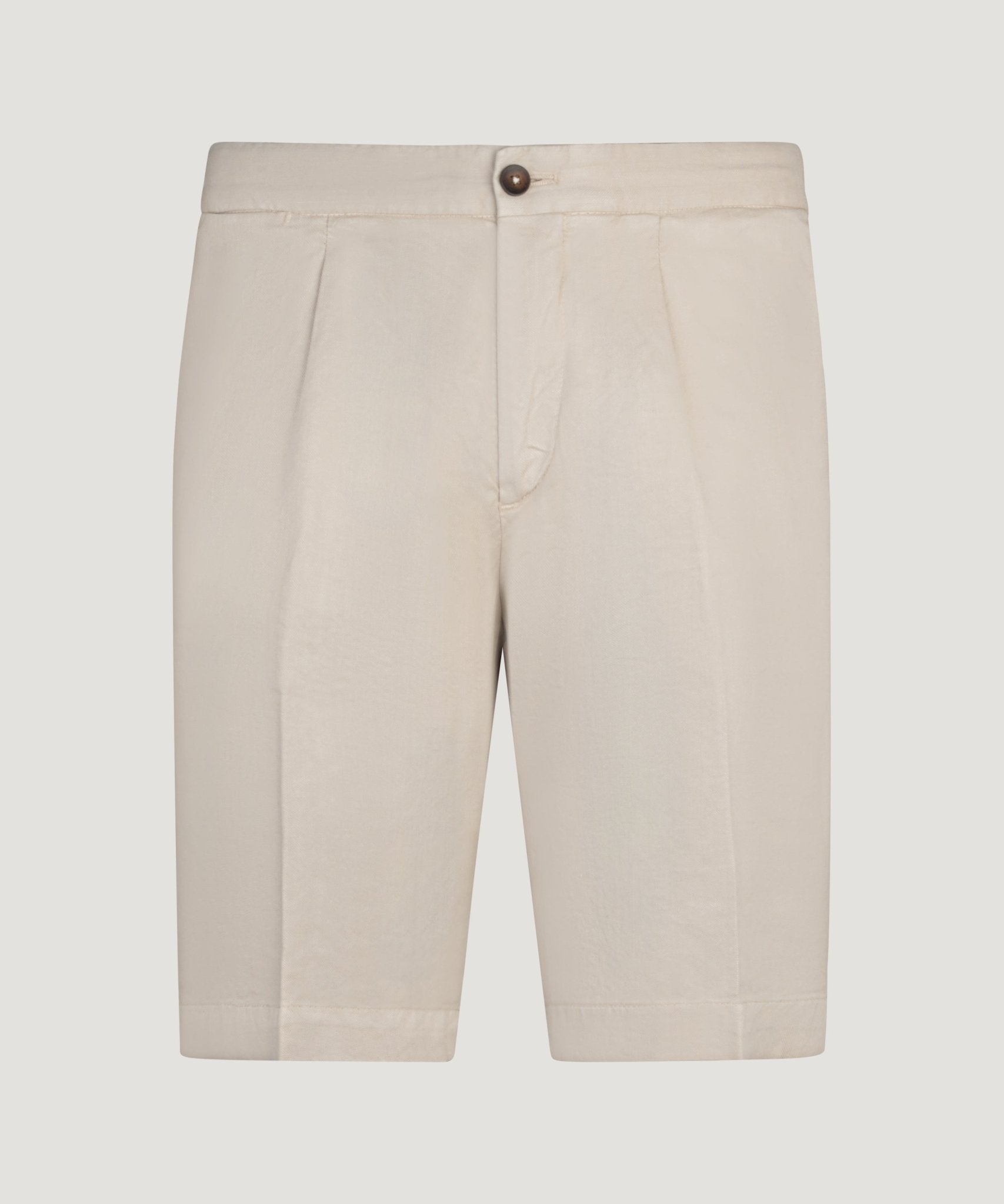 SOCI3TY Limited Fashion Pleated bermuda shorts linnen/katoen stretch beige - THE SOCIETY SHOP