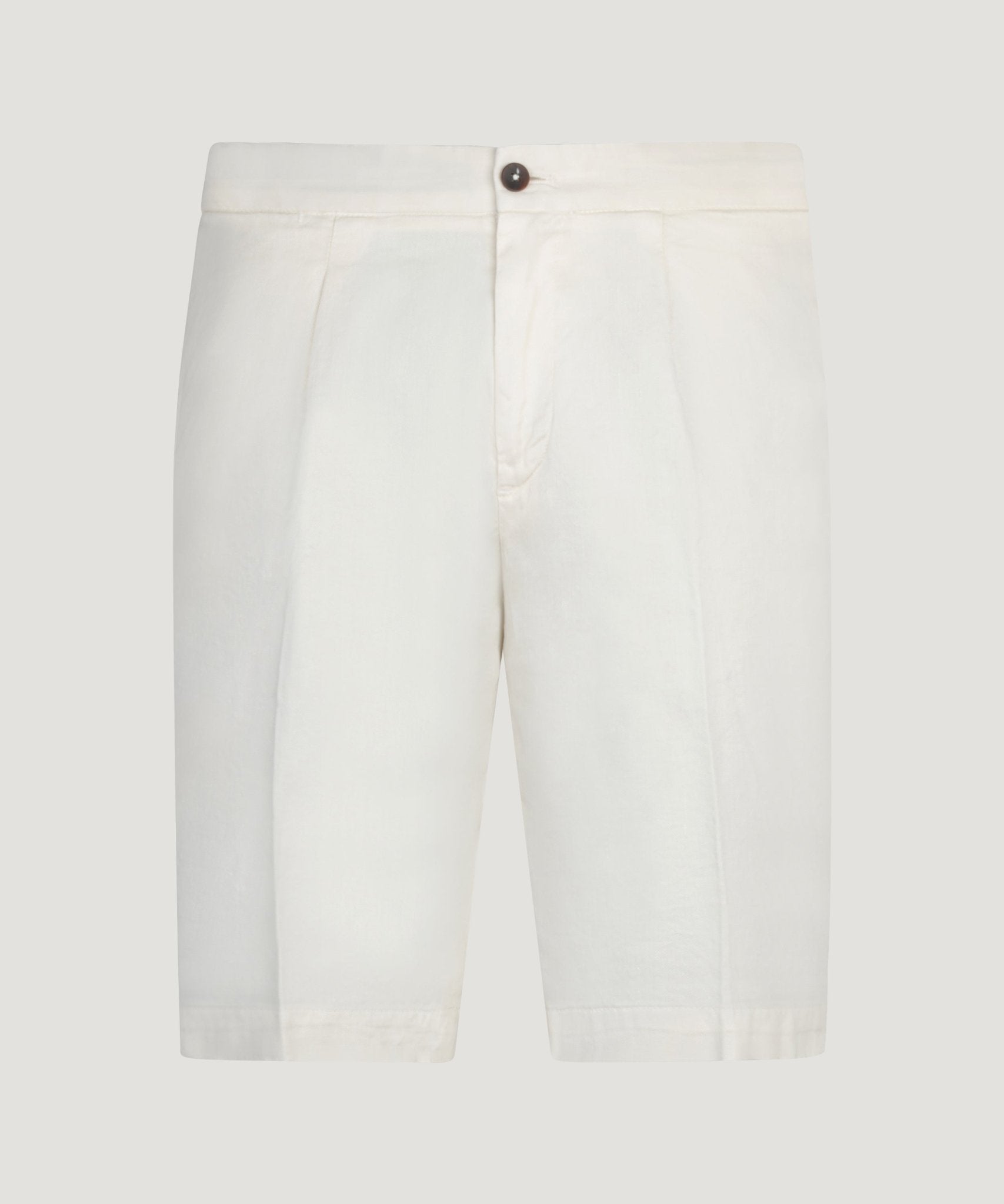 SOCI3TY Limited Fashion Pleated bermuda shorts linnen/katoen stretch off - white - THE SOCIETY SHOP