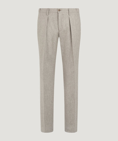 SOCI3TY Limited Pleated pantalon wol beige - THE SOCIETY SHOP