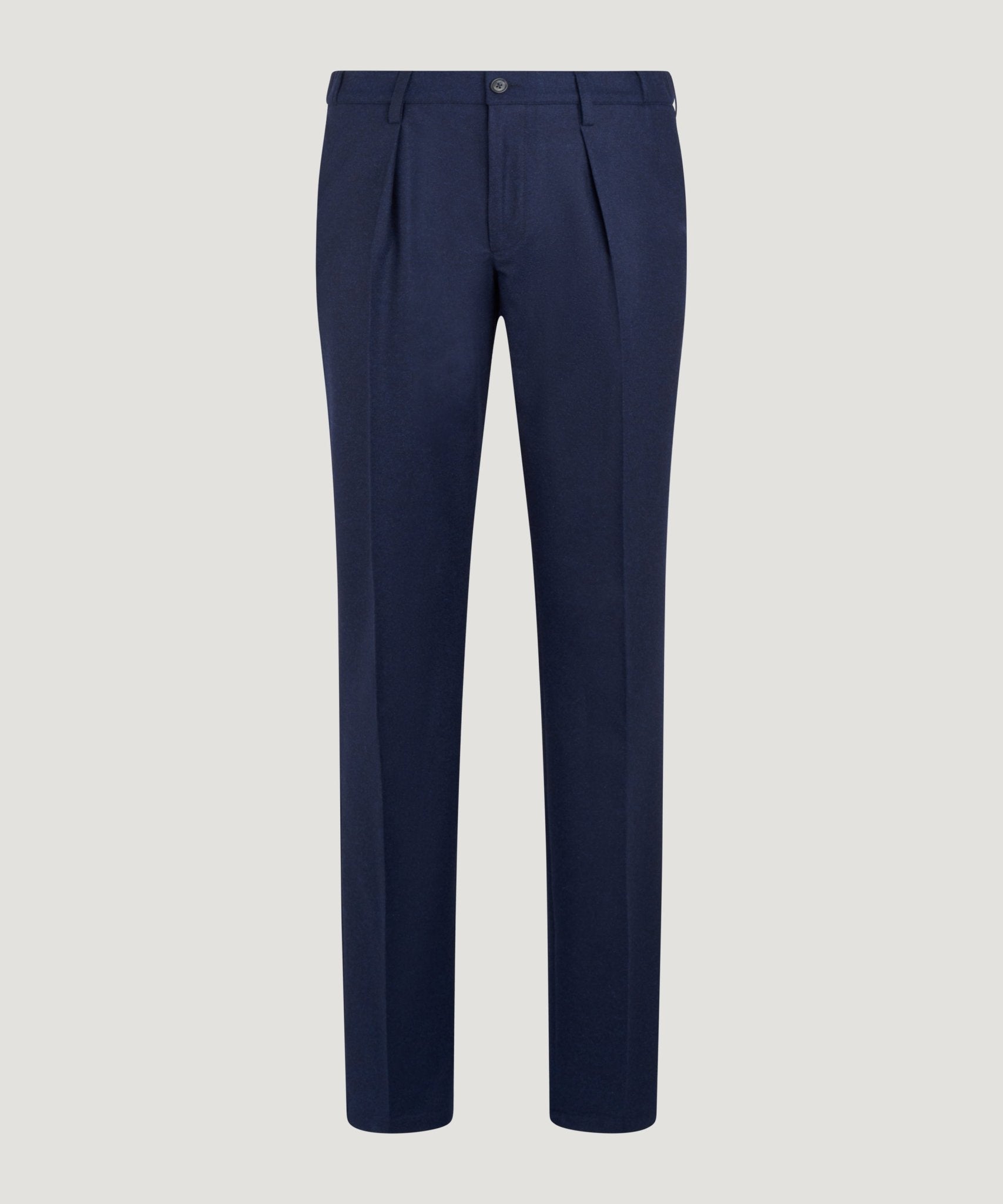 SOCI3TY Limited Pleated pantalon wol donkerblauw - THE SOCIETY SHOP