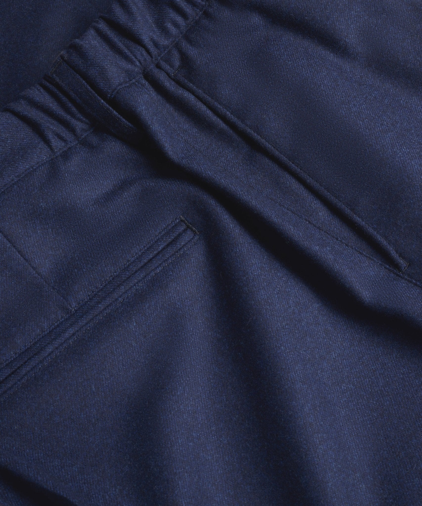 SOCI3TY Limited Pleated pantalon wol donkerblauw - THE SOCIETY SHOP