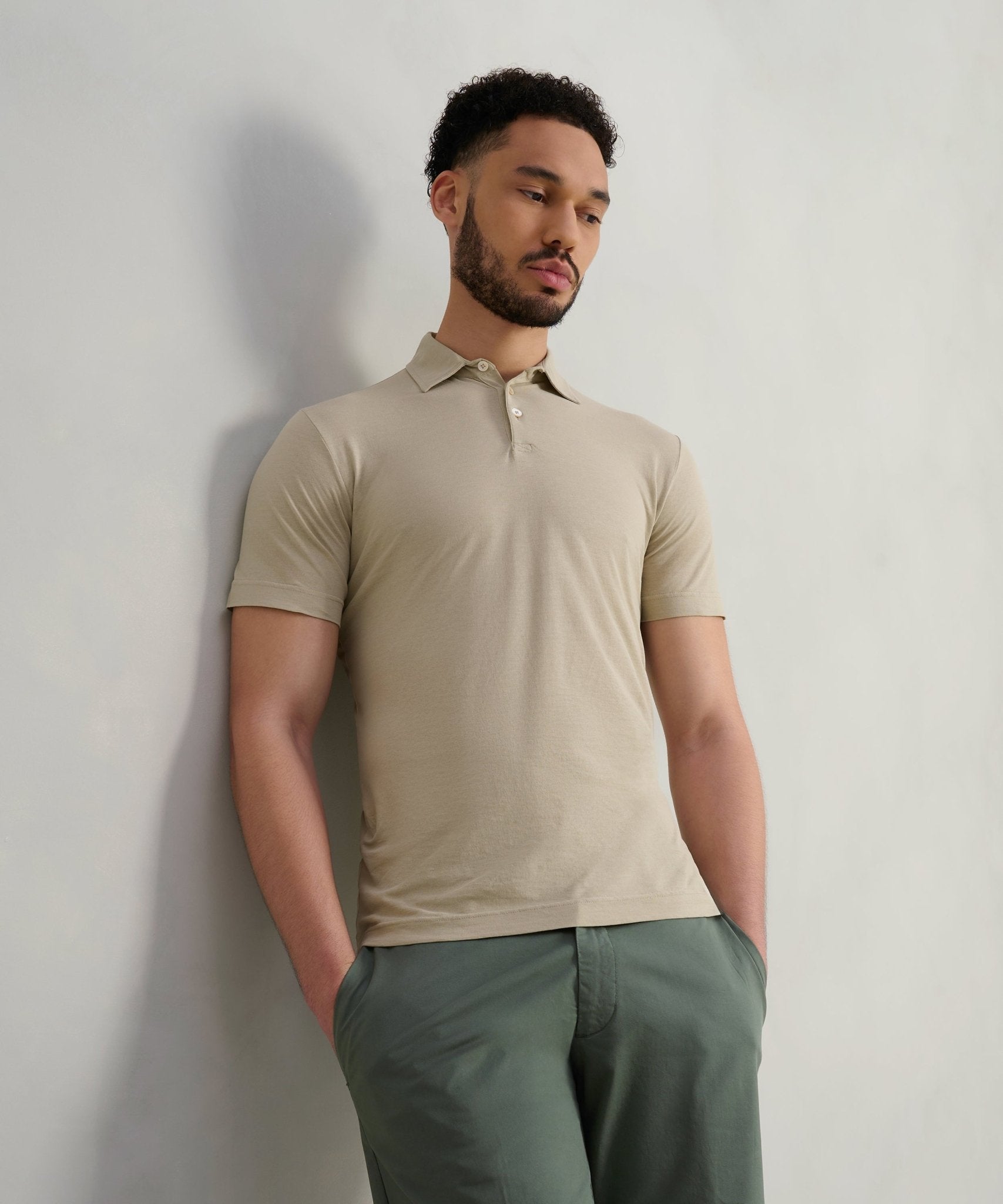SOCI3TY Polo Cool Cotton beige - THE SOCIETY SHOP