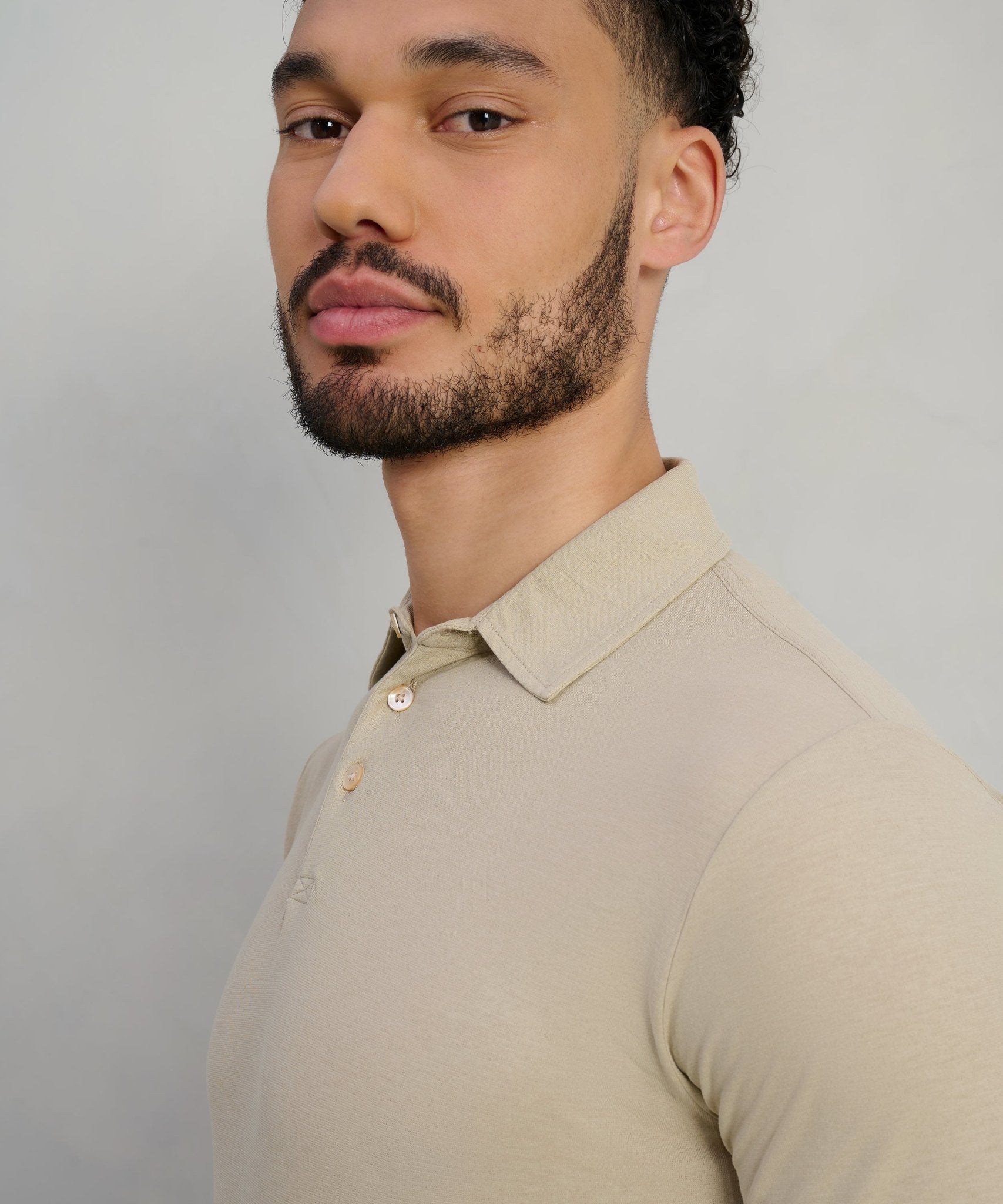 SOCI3TY Polo Cool Cotton beige - THE SOCIETY SHOP