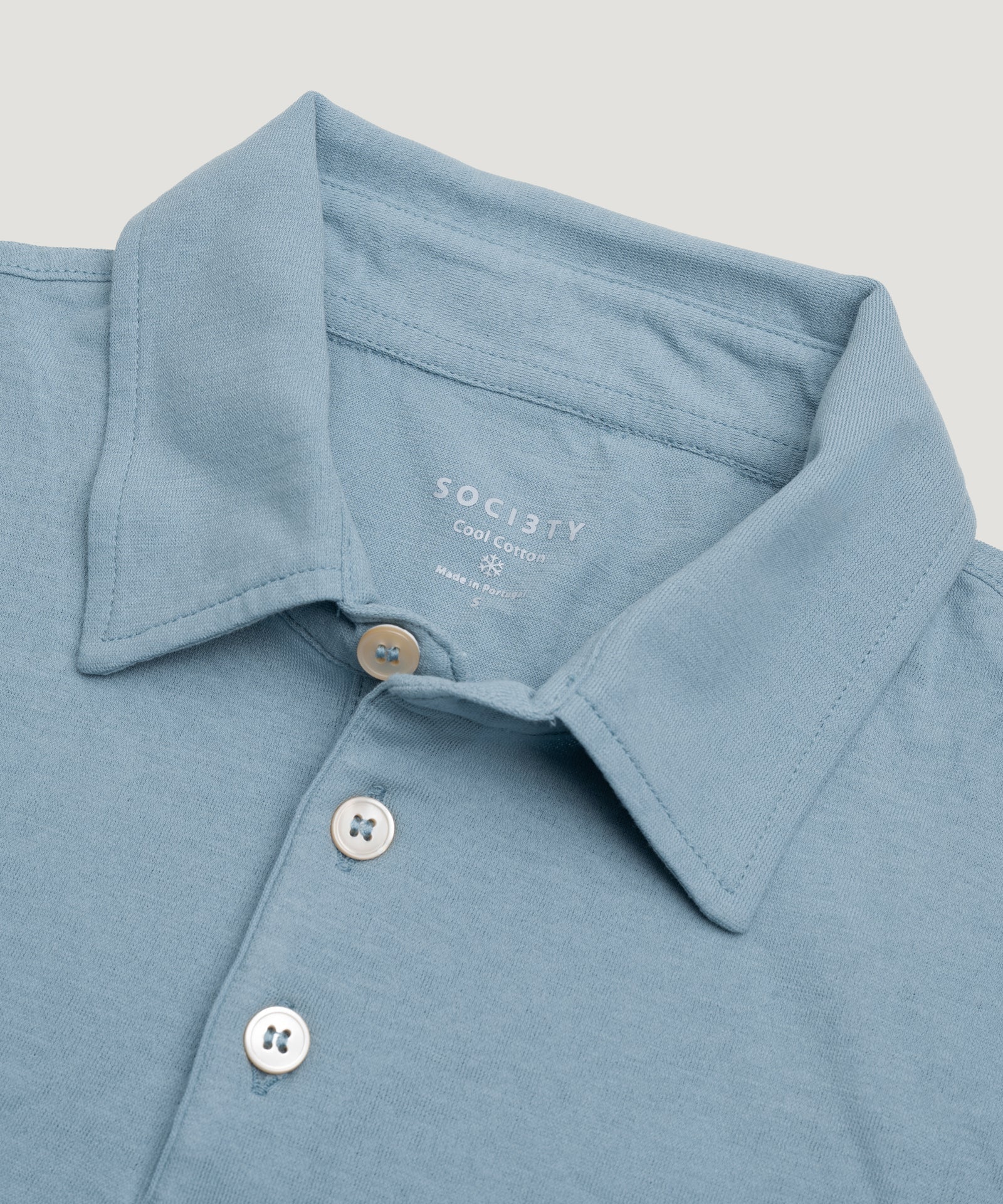 SOCI3TY Limited Fashion Polo Cool Cotton lichtblauw - THE SOCIETY SHOP