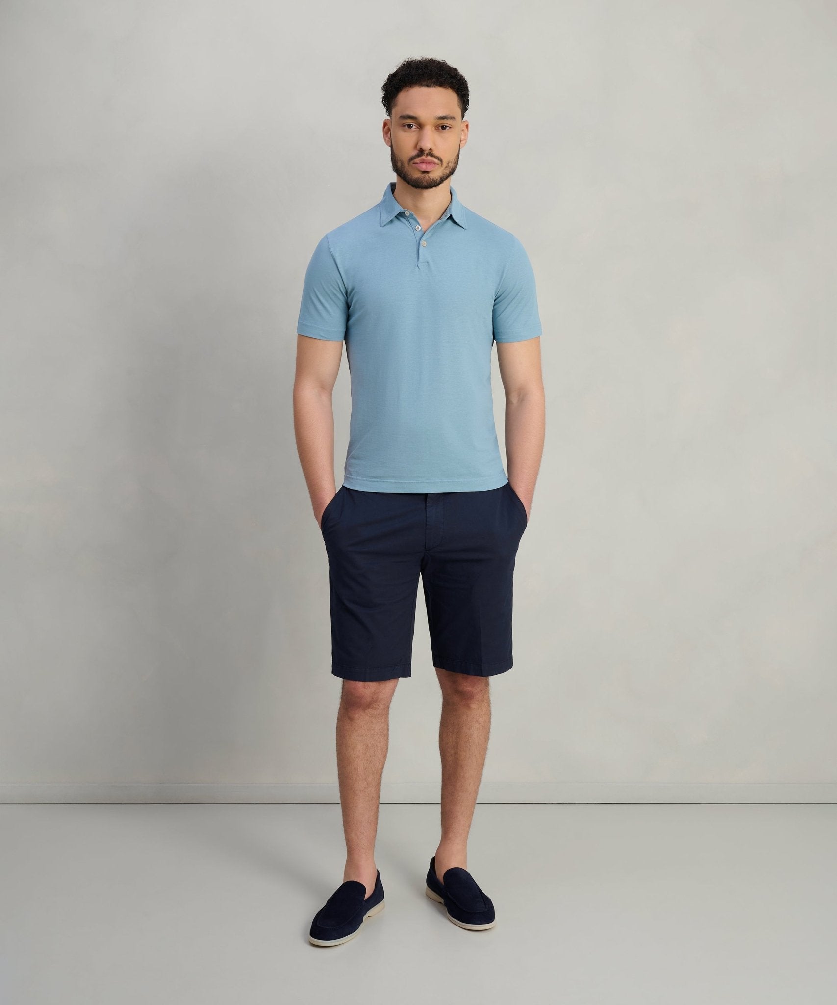 SOCI3TY Polo Cool Cotton lichtblauw - THE SOCIETY SHOP