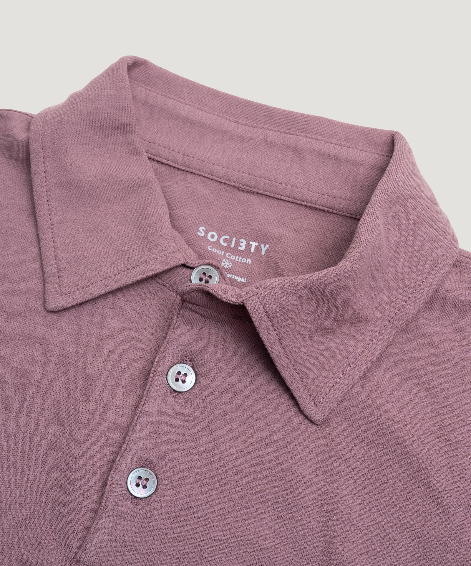 SOCI3TY Limited Fashion Polo Cool Cotton mauve - THE SOCIETY SHOP
