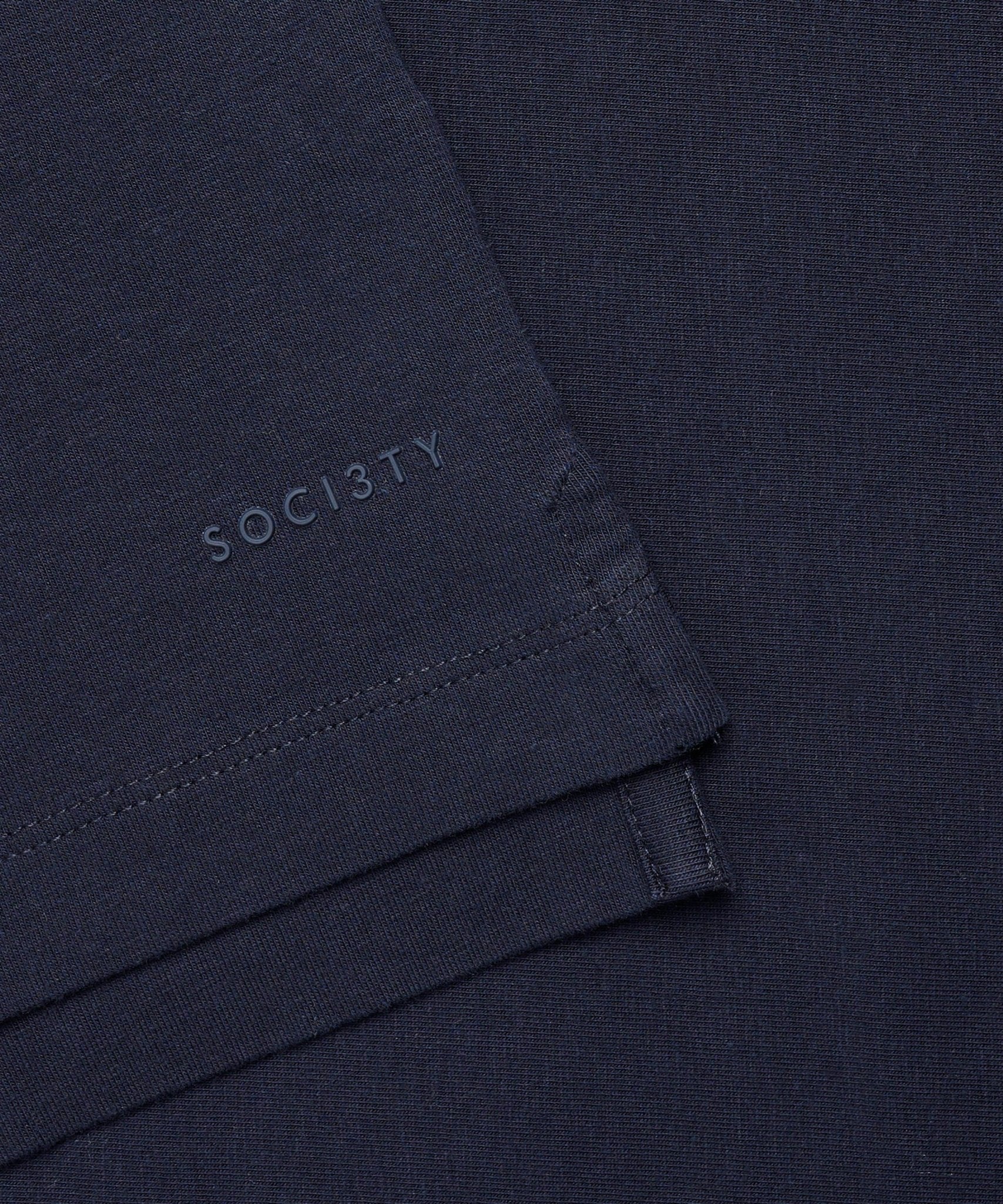 SOCI3TY Polo fine cotton jersey stretch donkerblauw - The Society Shop