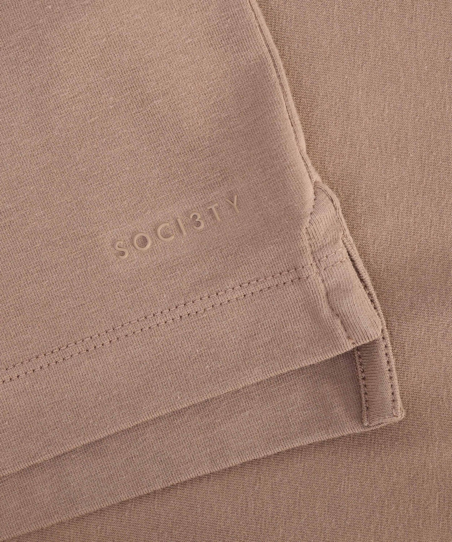 SOCI3TY Polo fine cotton jersey stretch mid sand - The Society Shop