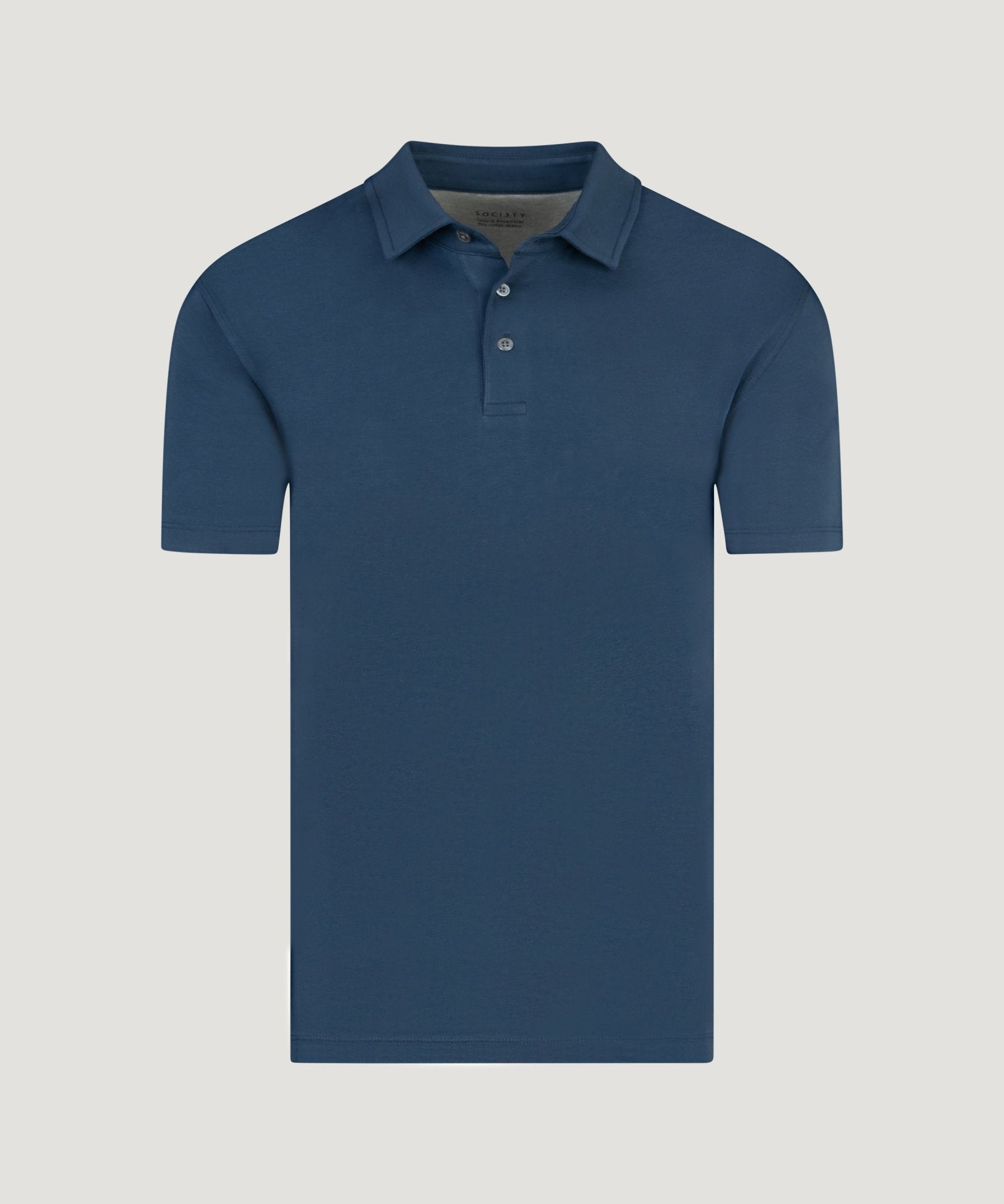 SOCI3TY Luxury Sportswear Polo jersey stretch dark denim - THE SOCIETY SHOP