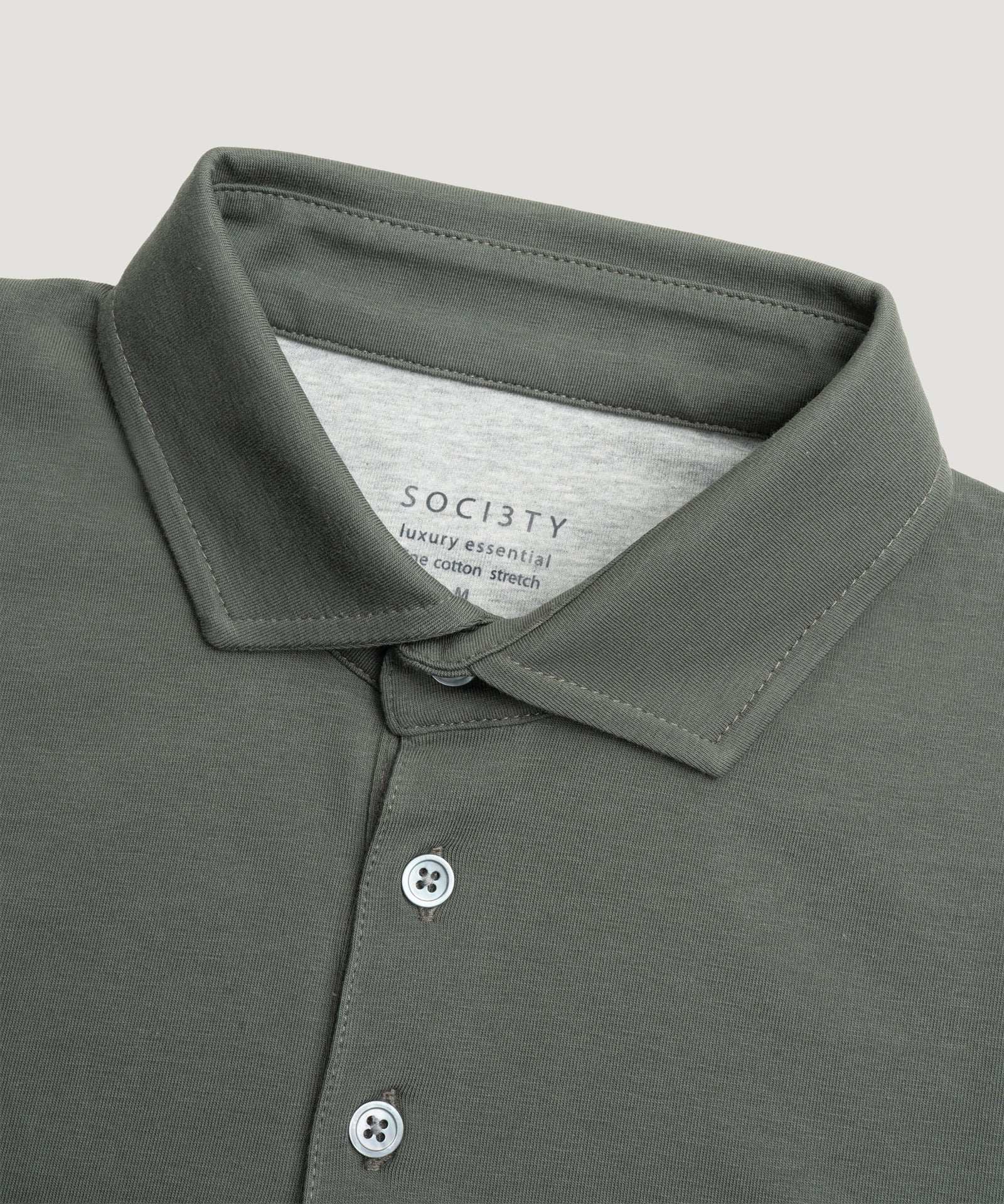 SOCI3TY Luxury Sportswear Polo jersey stretch donkergroen - THE SOCIETY SHOP