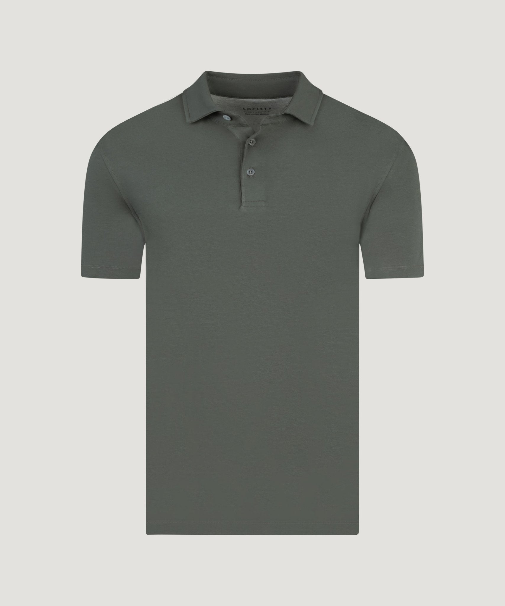 SOCI3TY Luxury Sportswear Polo jersey stretch donkergroen - THE SOCIETY SHOP