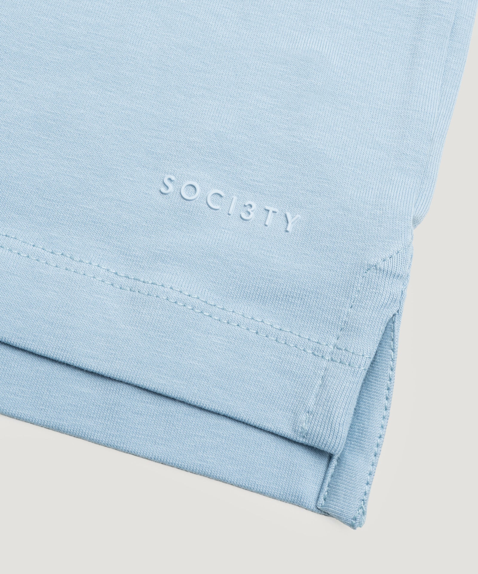 SOCI3TY Luxury Sportswear Polo jersey stretch lichtblauw - THE SOCIETY SHOP