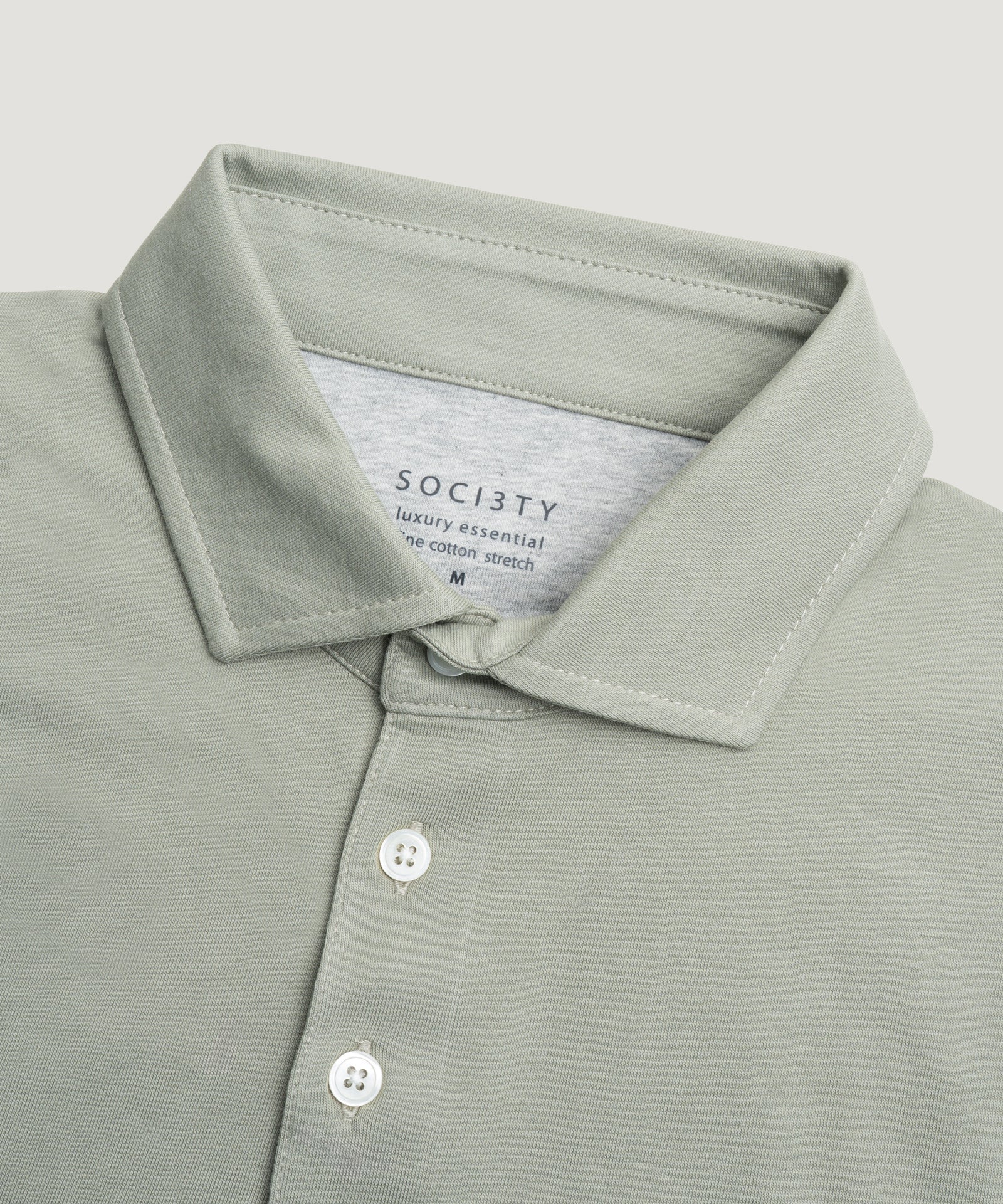 SOCI3TY Luxury Sportswear Polo jersey stretch mintgroen - THE SOCIETY SHOP