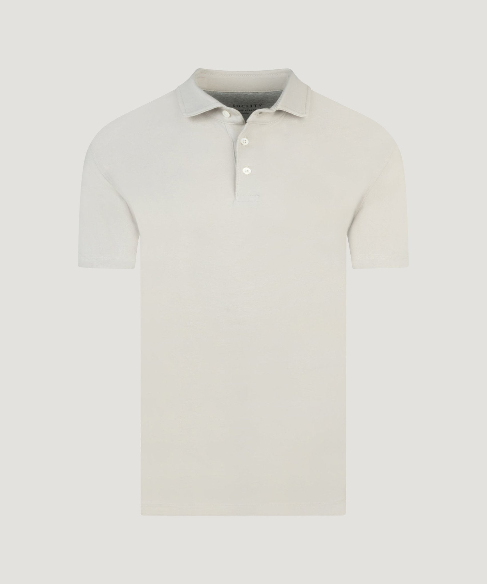 SOCI3TY Luxury Sportswear Polo jersey stretch zand - THE SOCIETY SHOP