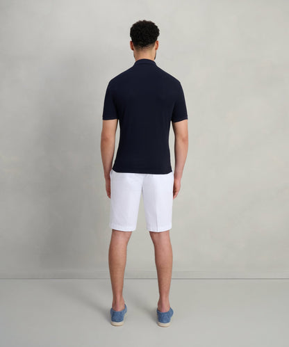 SOCI3TY Polo katoen piqué stretch donkerblauw - THE SOCIETY SHOP
