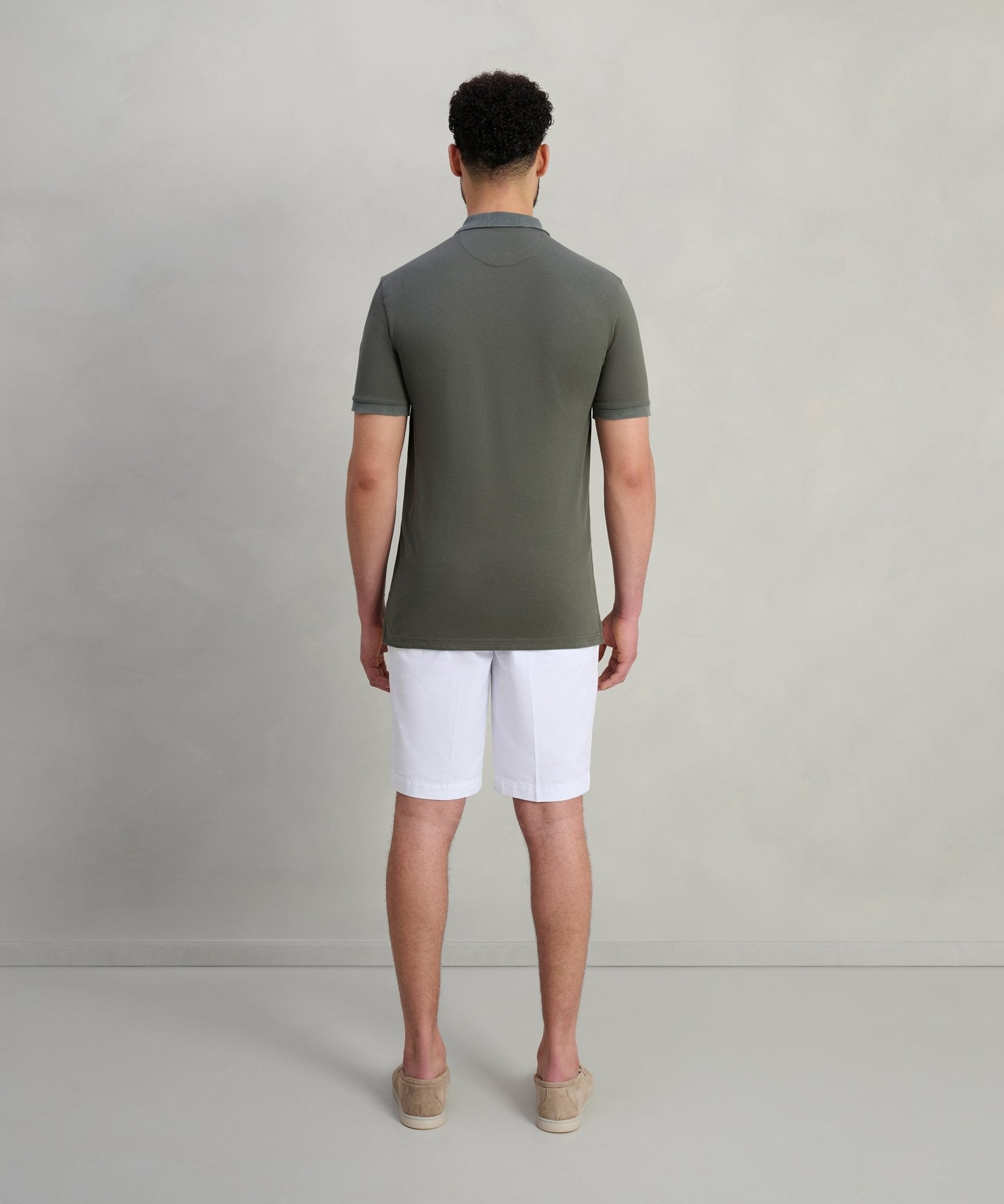 SOCI3TY Polo katoen piqué stretch donkergroen - THE SOCIETY SHOP