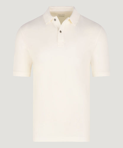 SOCI3TY Polo katoen piqué stretch off-white - The Society Shop