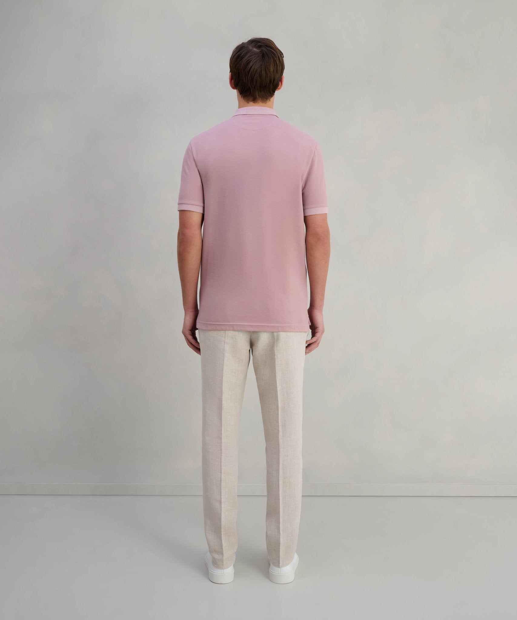 SOCI3TY Polo katoen piqué stretch roze - THE SOCIETY SHOP