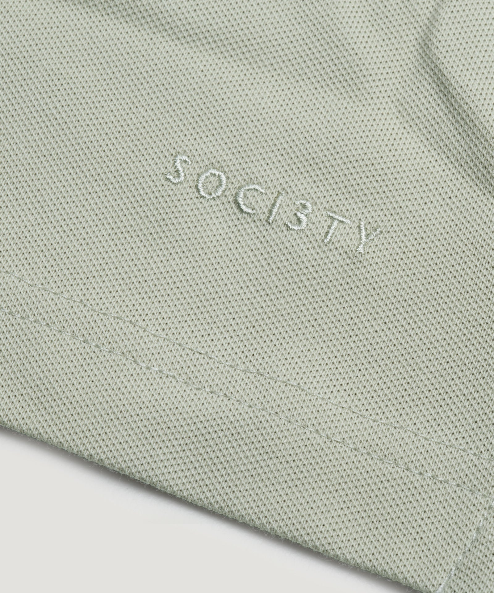 SOCI3TY Luxury Sportswear Polo piqué stretch saliegroen - THE SOCIETY SHOP