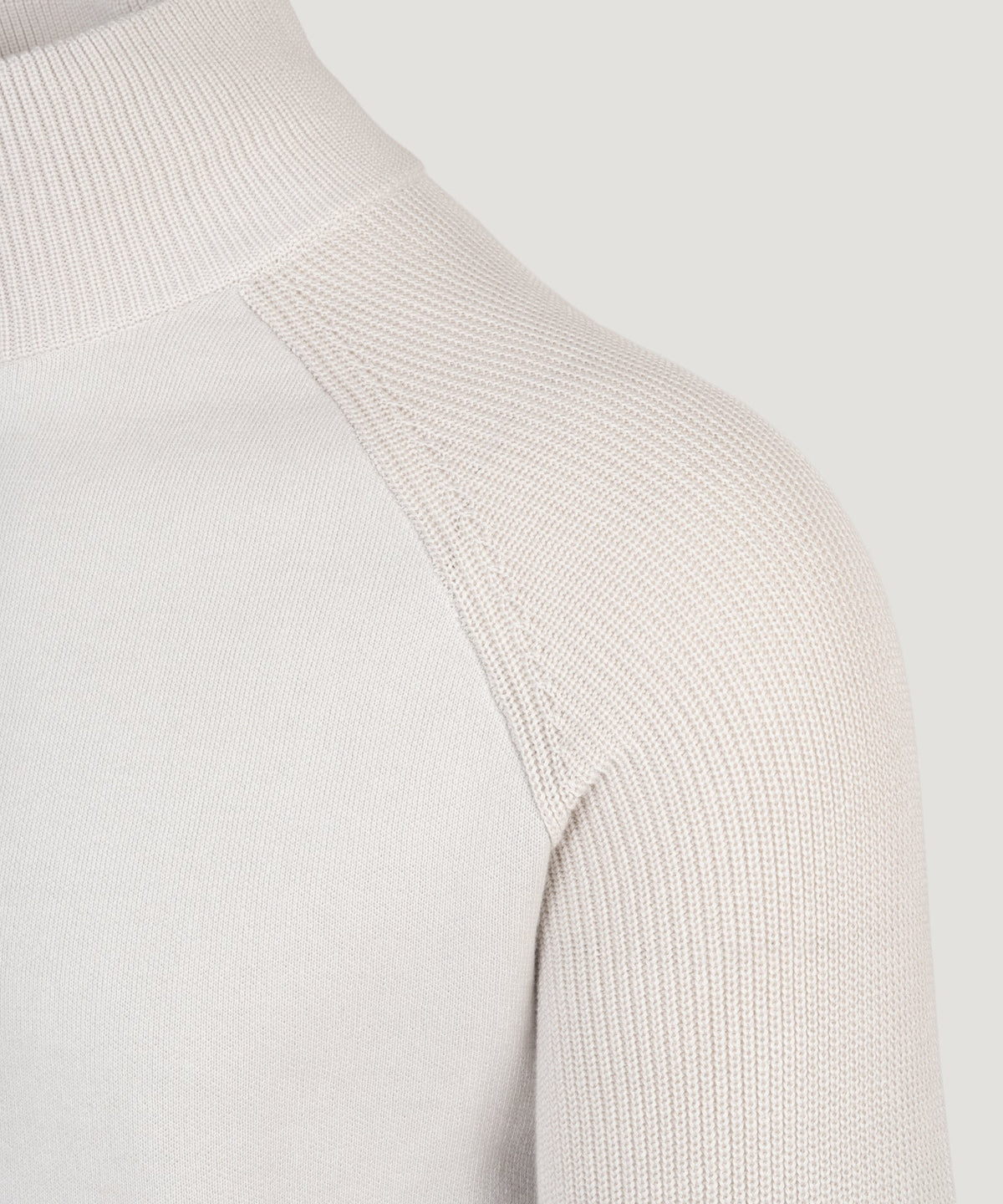 SOCI3TY Limited Fashion Raglan half-zip trui wol arctic - THE SOCIETY SHOP