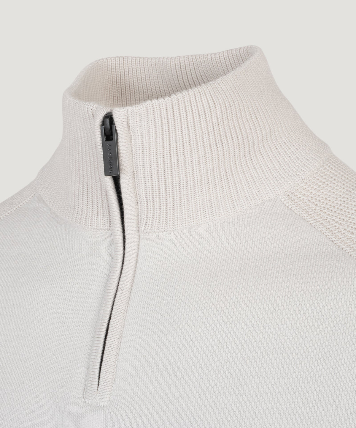 SOCI3TY Limited Fashion Raglan half-zip trui wol arctic - THE SOCIETY SHOP