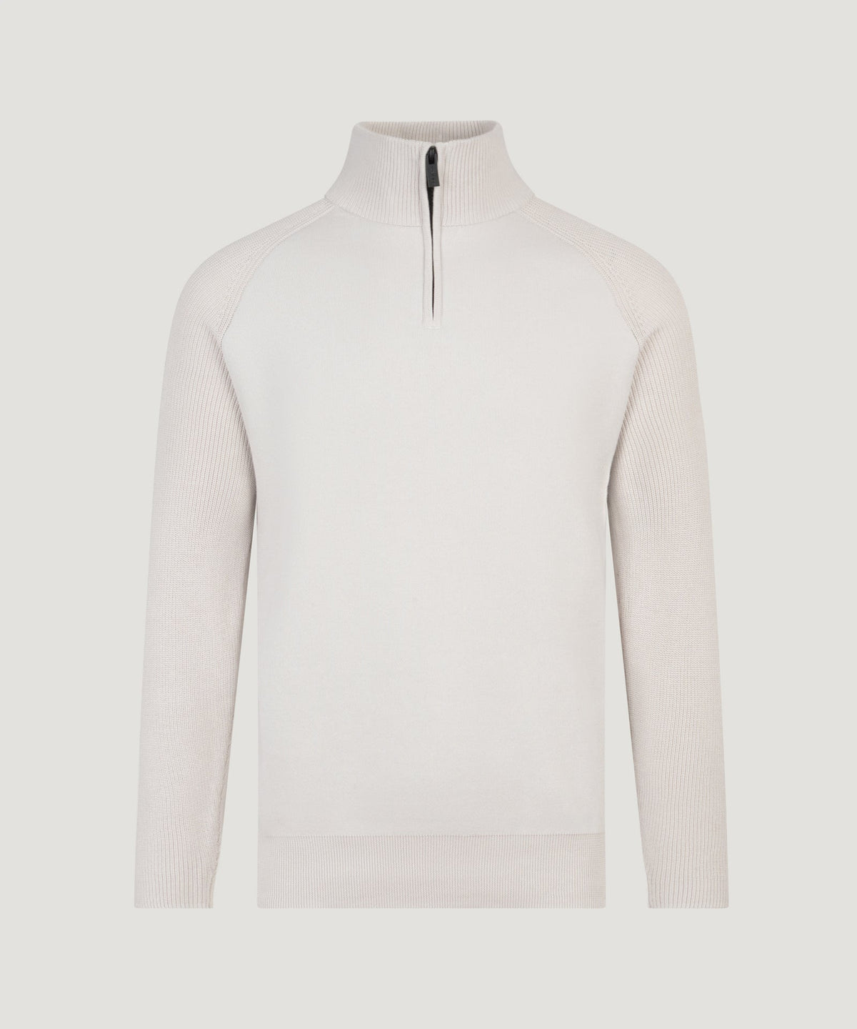 SOCI3TY Limited Fashion Raglan half-zip trui wol arctic - THE SOCIETY SHOP