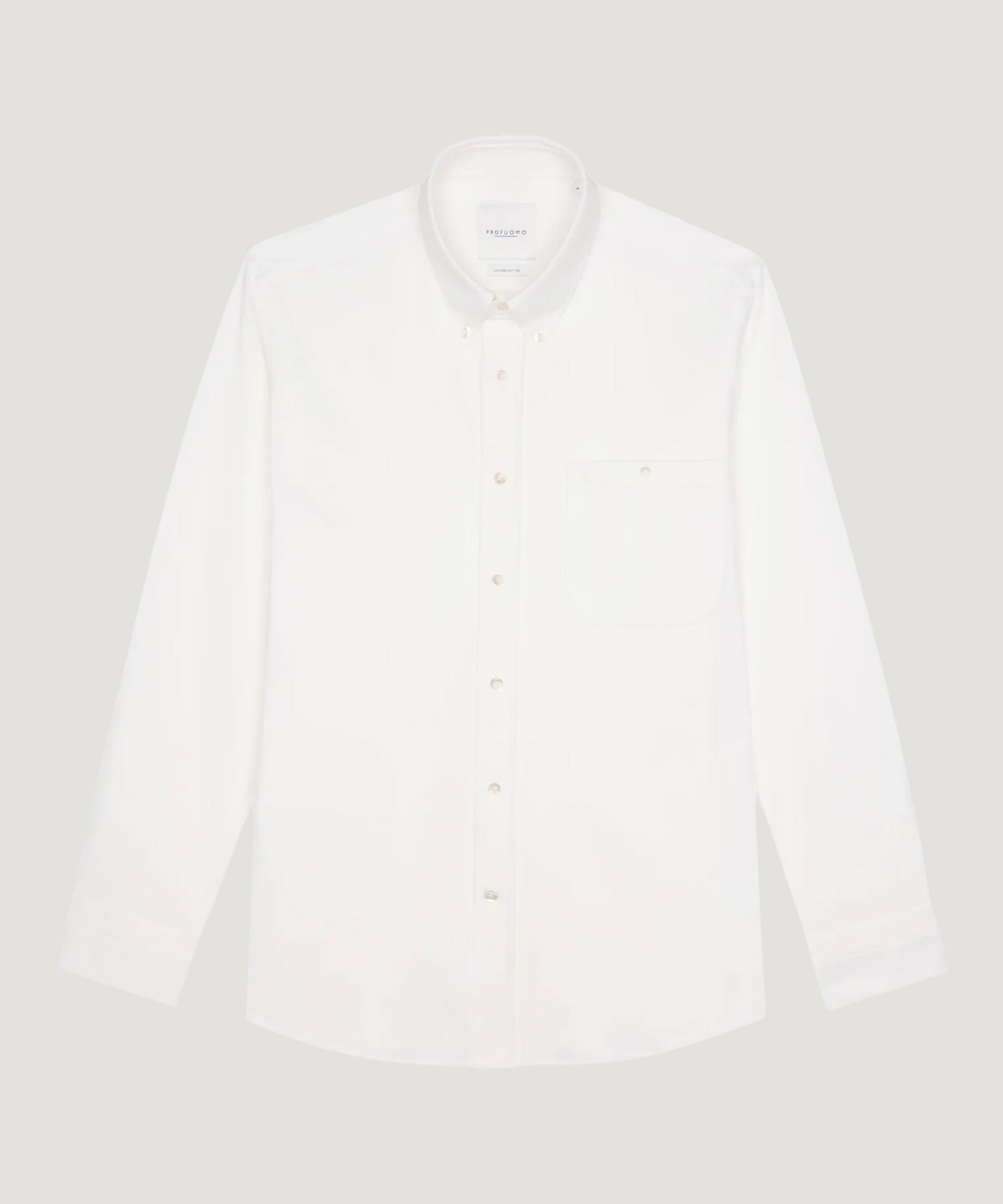 Profuomo Relaxed fit casual shirt Japanese knitted wit - THE SOCIETY SHOP