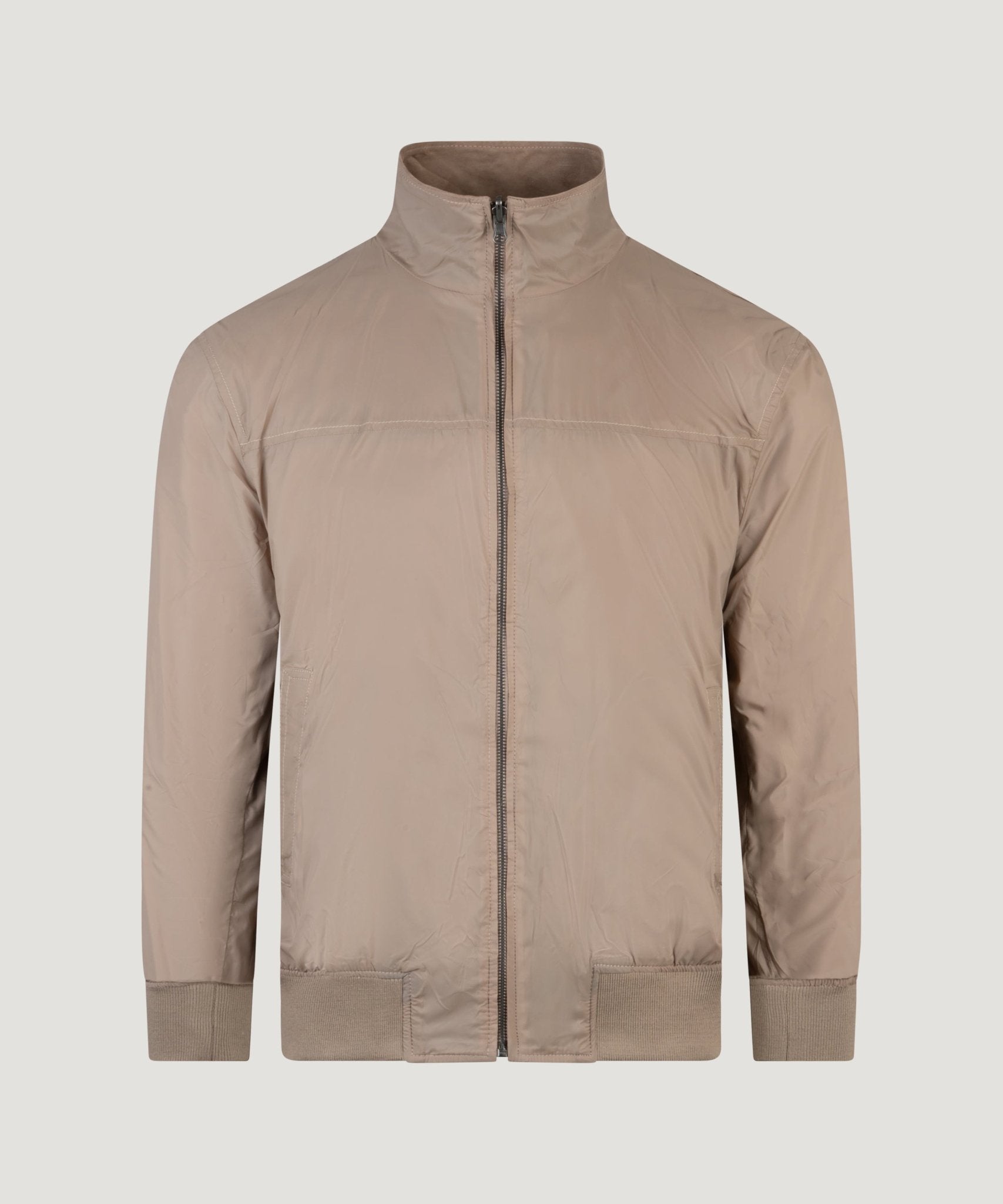 SOCI3TY Limited Fashion Reversible bomber jacket suède taupe - THE SOCIETY SHOP