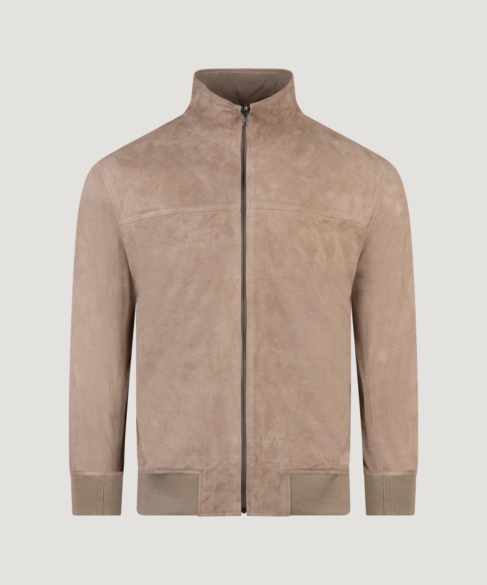 SOCI3TY Limited Fashion Reversible bomber jacket suède taupe - THE SOCIETY SHOP
