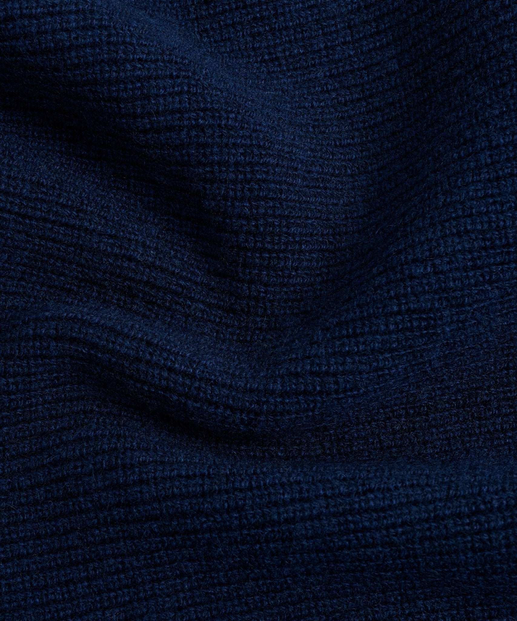SOCI3TY Rib knit crewneck trui wol/kasjmier donkerblauw - THE SOCIETY SHOP