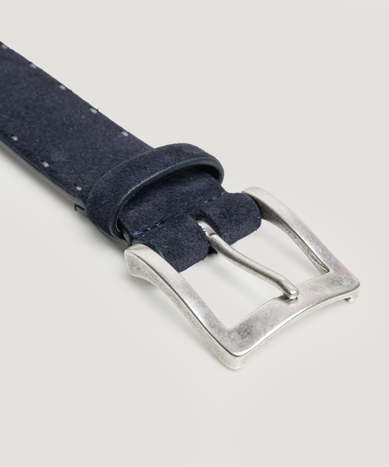 SOCI3TY Handmade Riem suède donkerblauw - THE SOCIETY SHOP