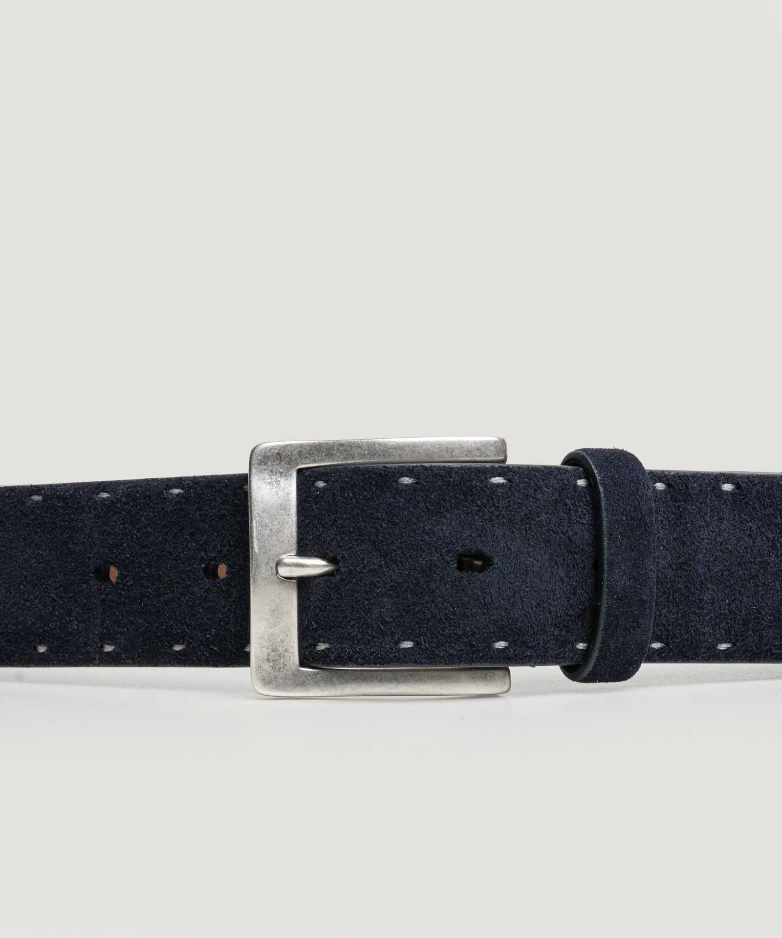 SOCI3TY Handmade Riem suède donkerblauw - THE SOCIETY SHOP