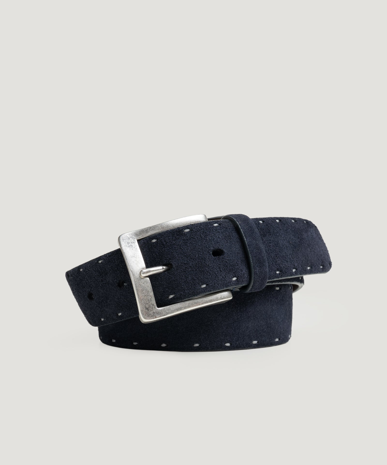 SOCI3TY Handmade Riem suède donkerblauw - THE SOCIETY SHOP