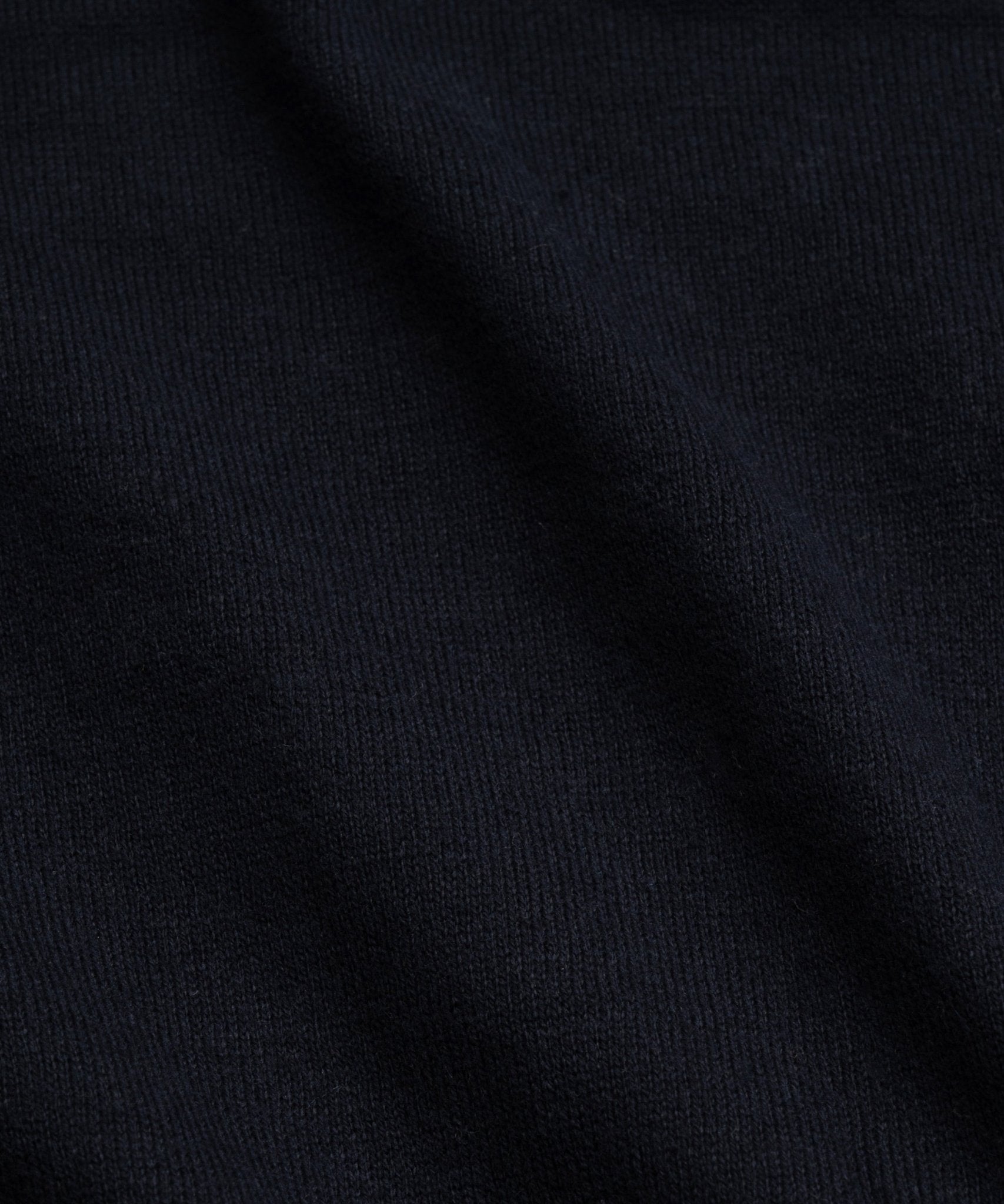 SOCI3TY Limited Fashion Riva buttonless long sleeve polo Cotton Cashmere donkerblauw - THE SOCIETY SHOP