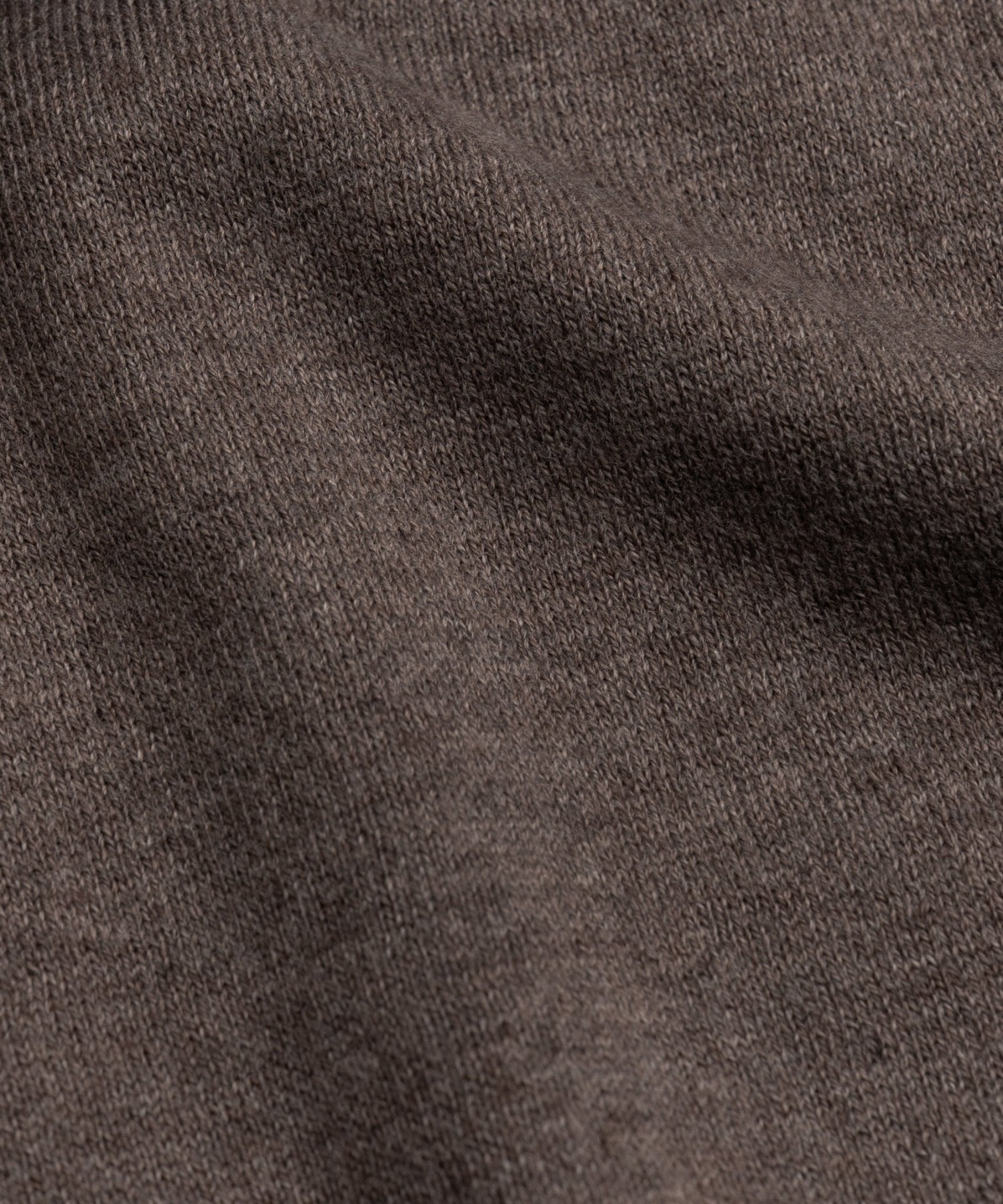 SOCI3TY Limited Fashion Riva buttonless long sleeve polo Cotton Cashmere donkerbruin - THE SOCIETY SHOP