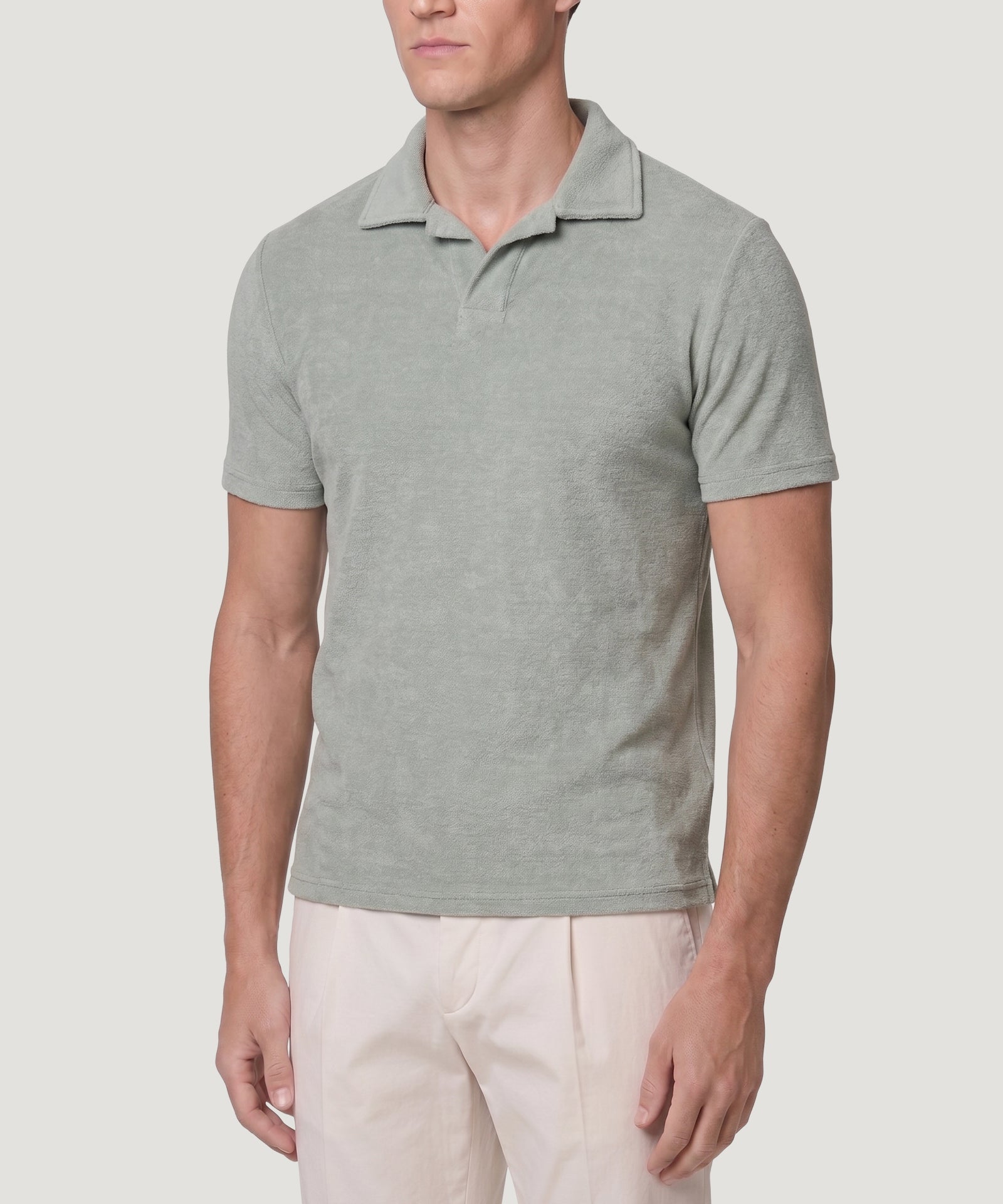 SOCI3TY Limited Fashion Riva polo katoen French terry saliegroen - THE SOCIETY SHOP