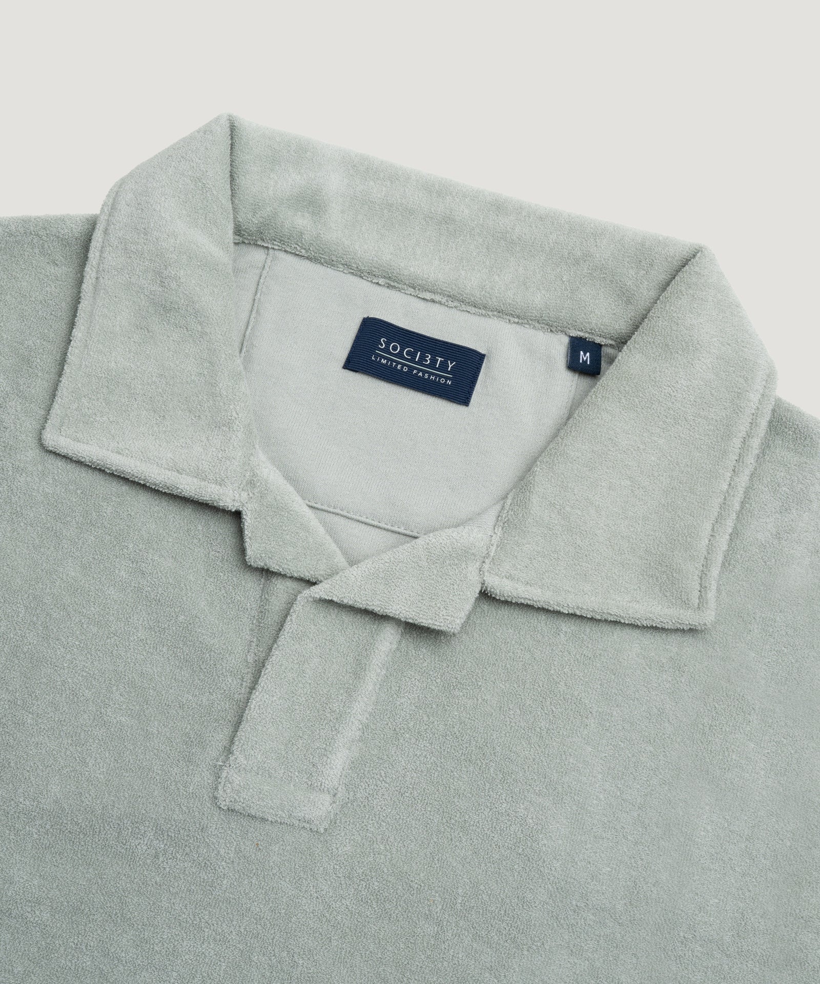 SOCI3TY Limited Fashion Riva polo katoen French terry saliegroen - THE SOCIETY SHOP