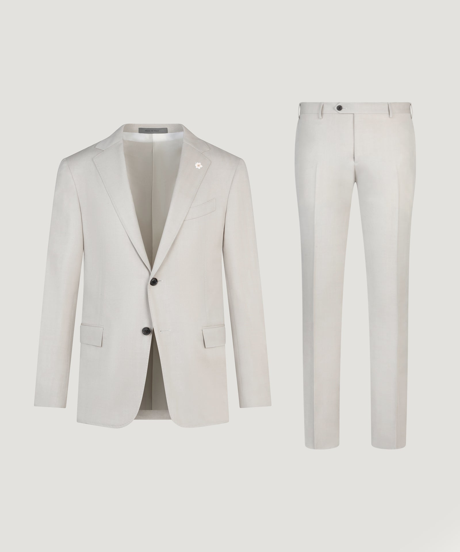 Corneliani Sartoriale scheerwol herringbone lichtgrijs - THE SOCIETY SHOP