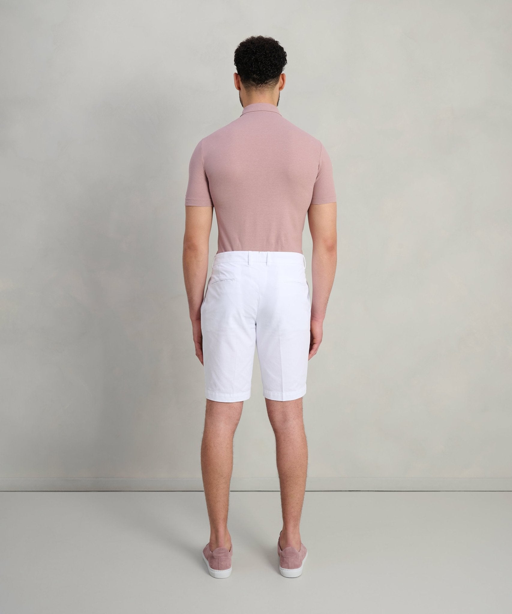 SOCI3TY Shorts garment - dyed katoen stretch wit - THE SOCIETY SHOP