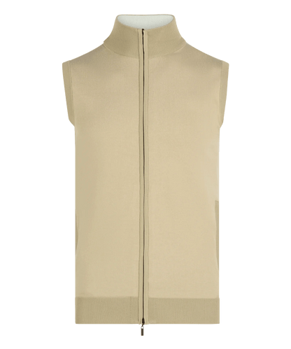 SOCI3TY Sleeveless vest techfabric lichtbruin - The Society Shop