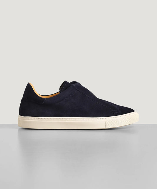 SOCI3TY Slip - on sneaker suède donkerblauw - The Society Shop