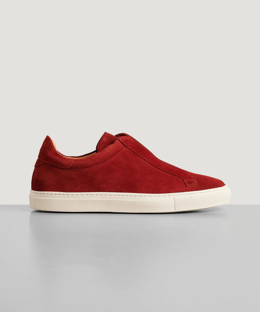 SOCI3TY Slip - on sneaker suède rood - The Society Shop