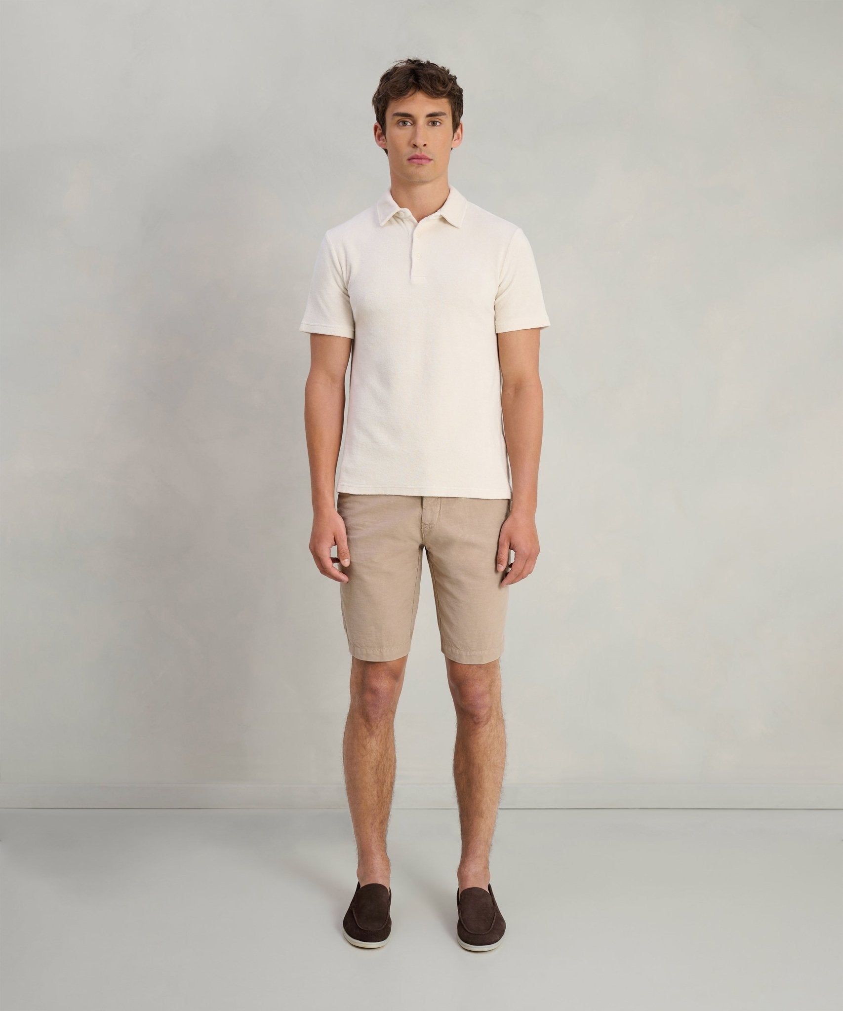 Altea Smith organic terry cotton polo katoen badstof beige - The Society Shop